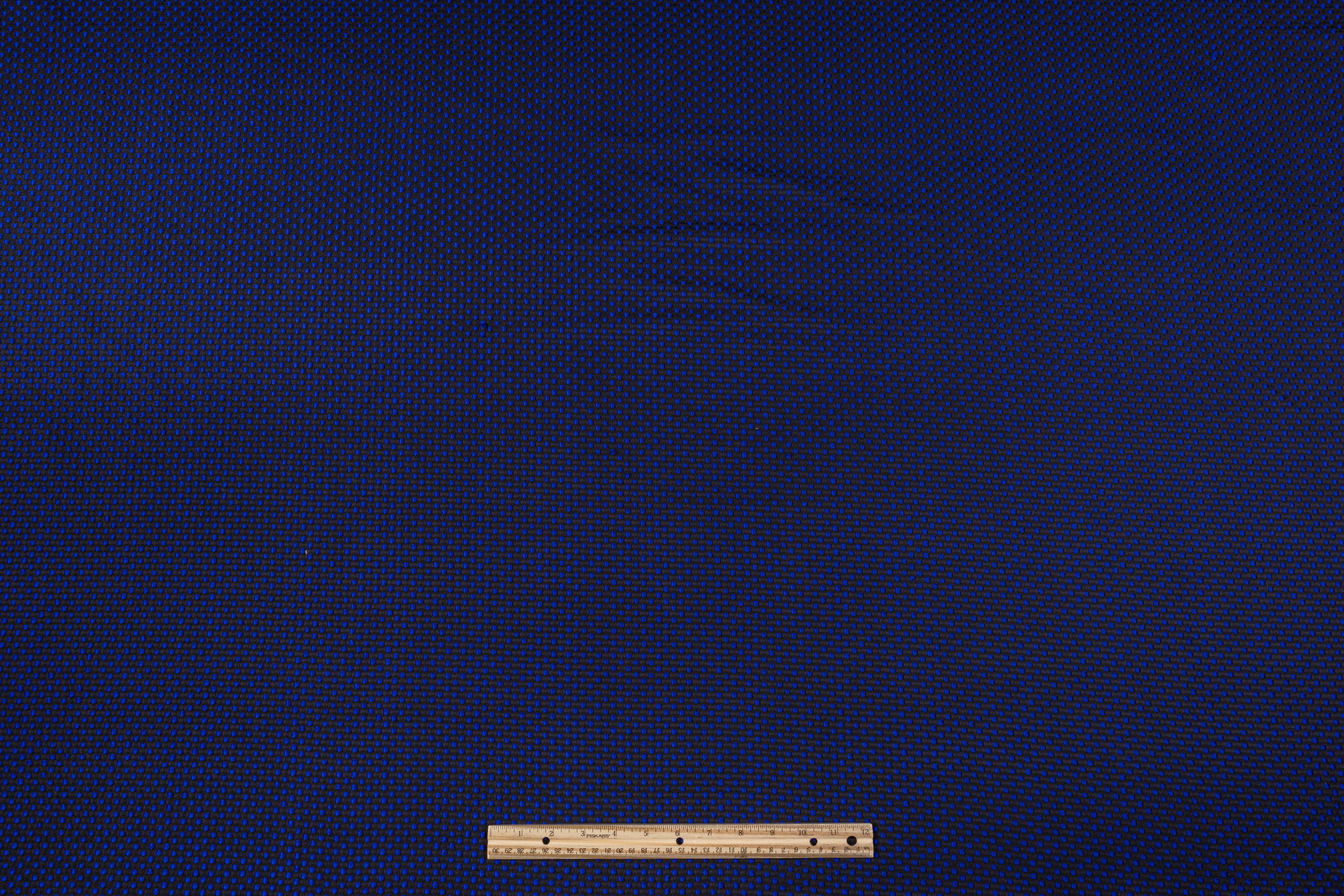 Dotted Brocade - Blue / Black