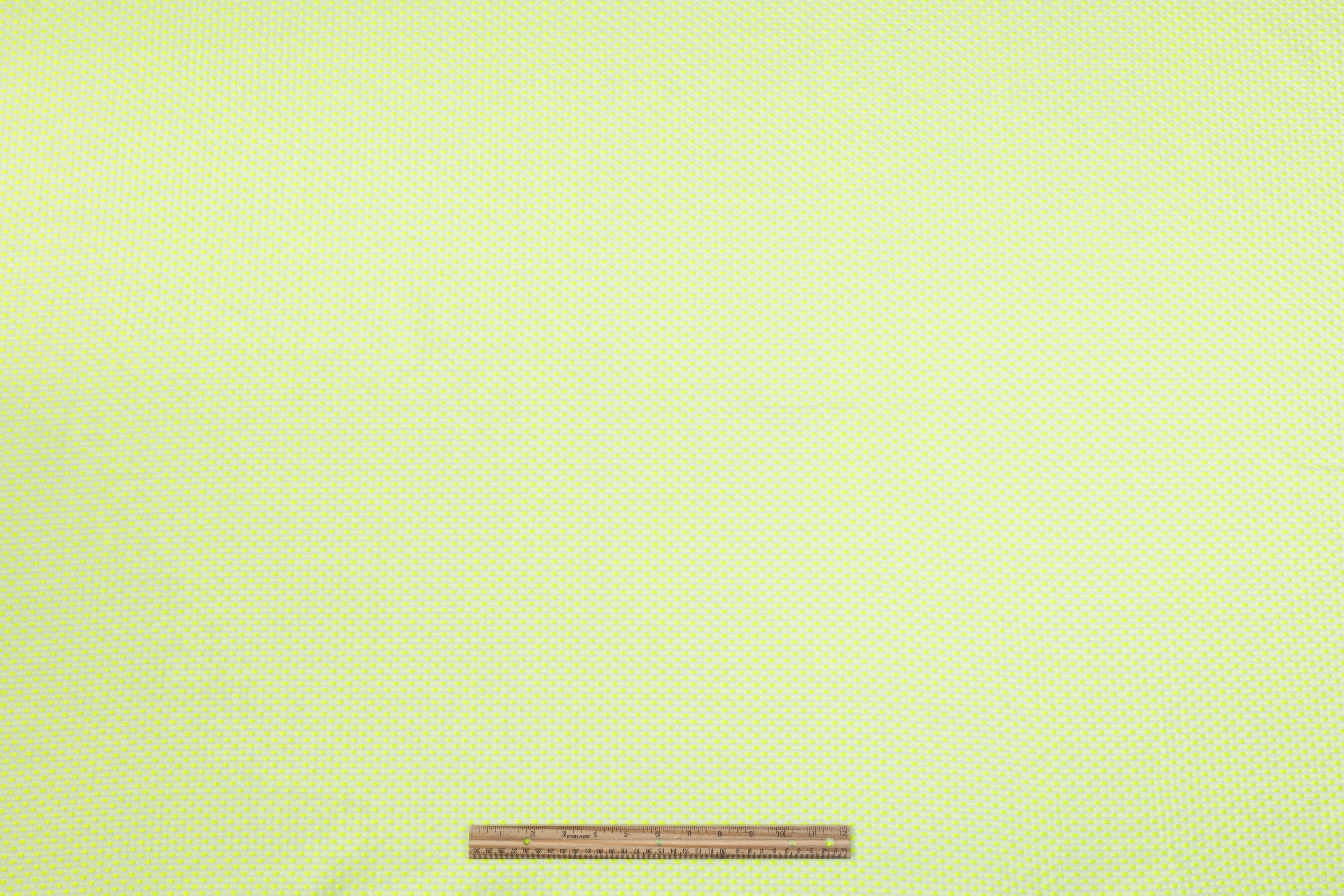 Dotted Brocade - Highlighter Yellow