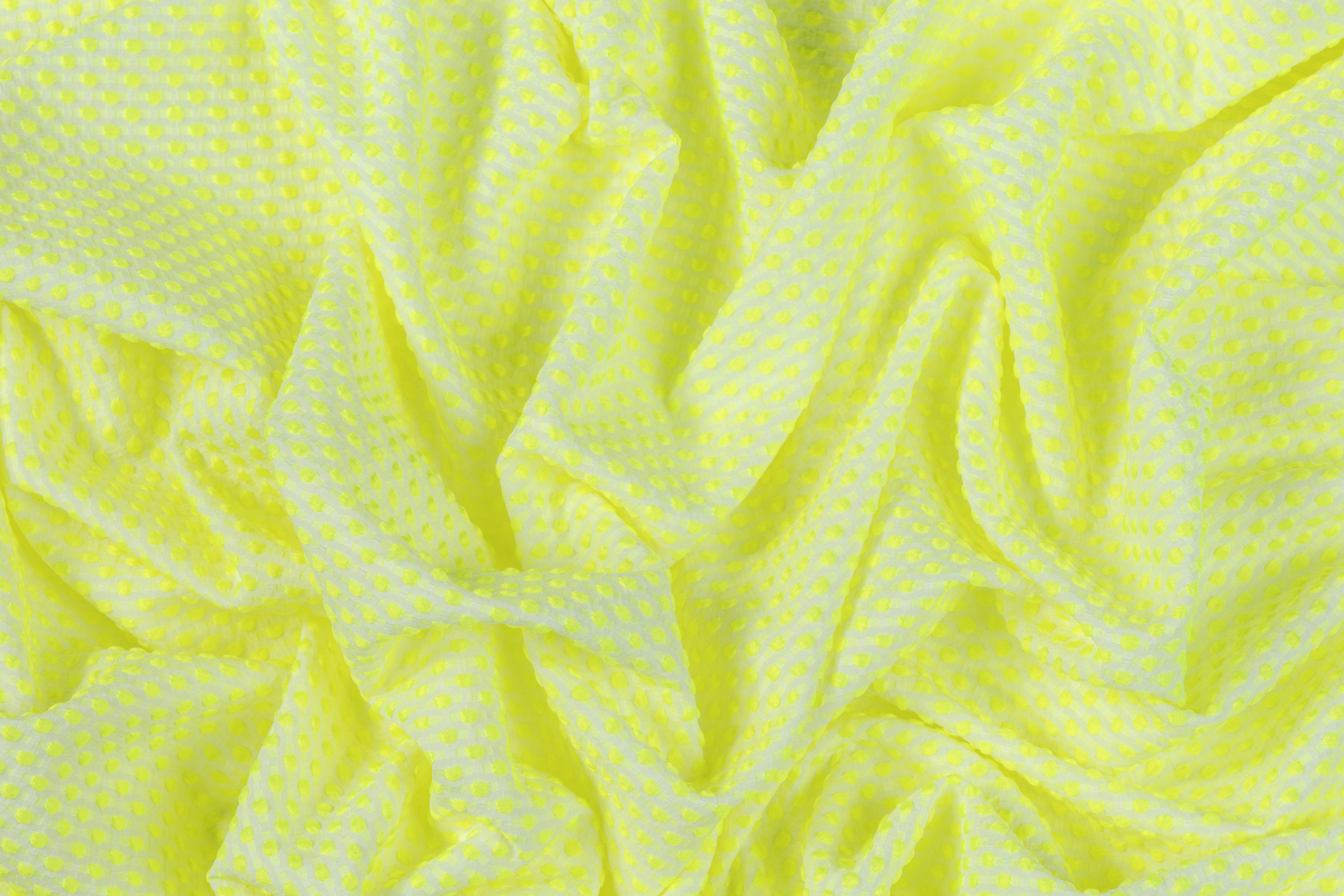 Dotted Brocade - Highlighter Yellow