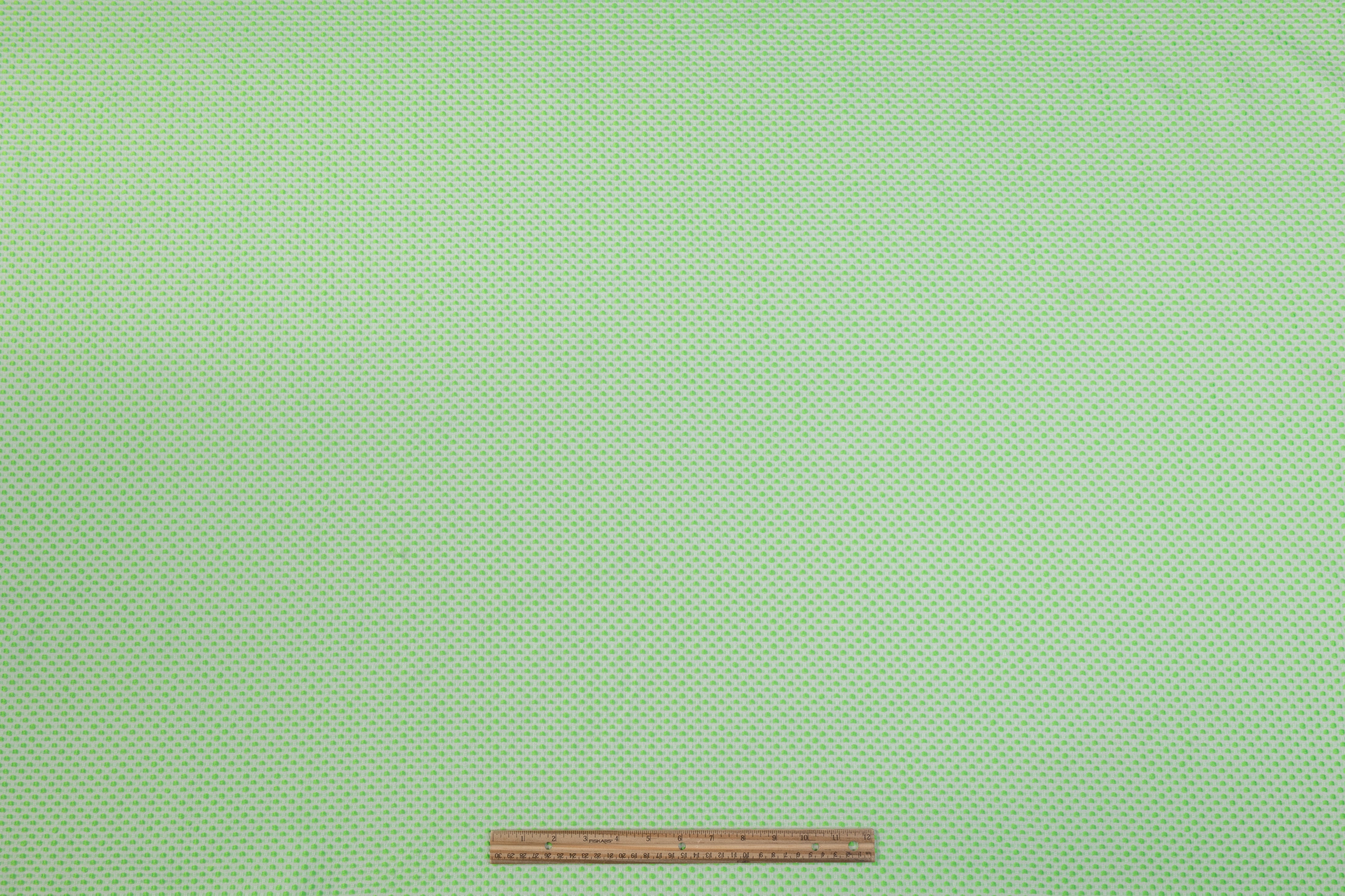 Dotted Brocade - Green / White