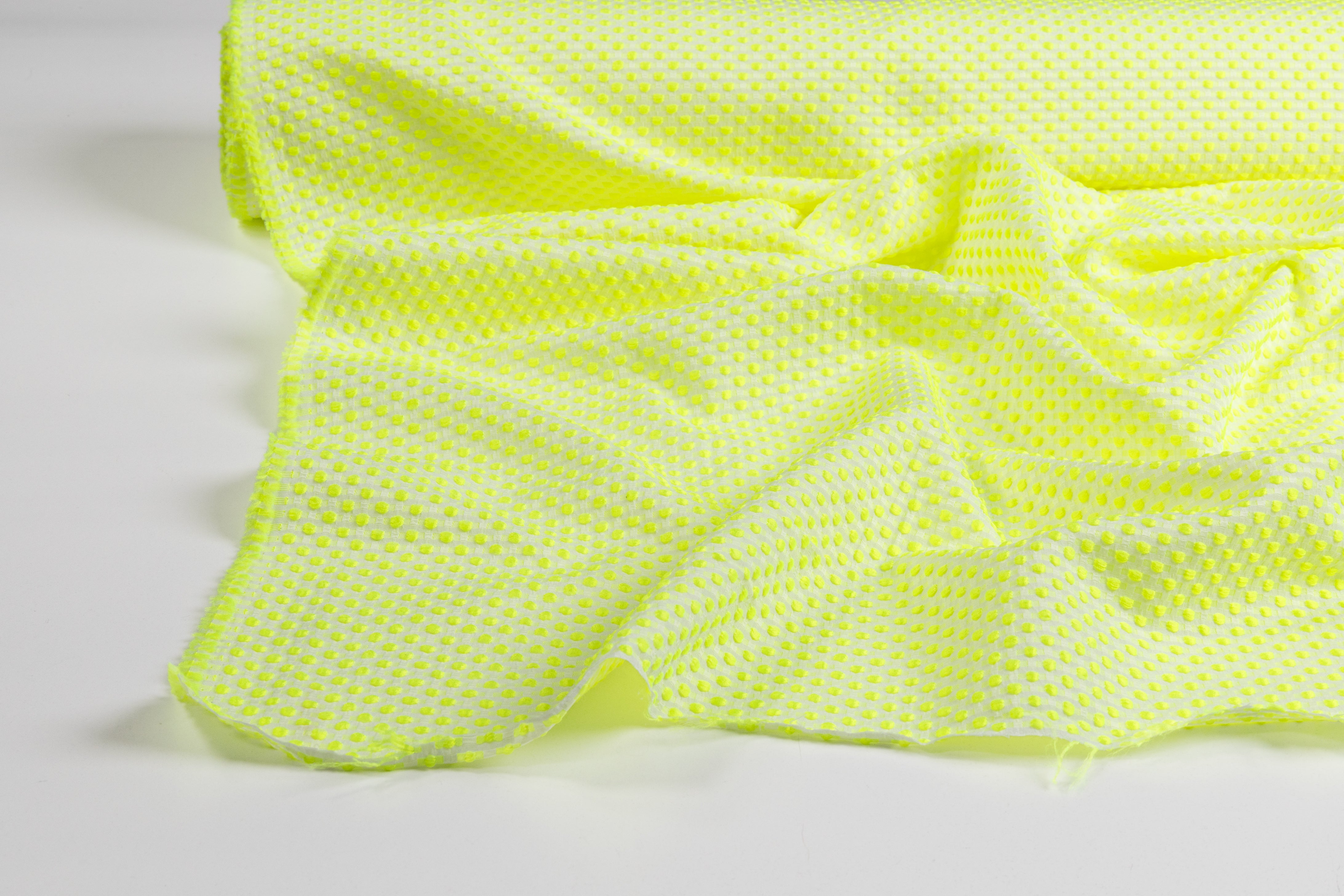 Dotted Brocade - Highlighter Yellow