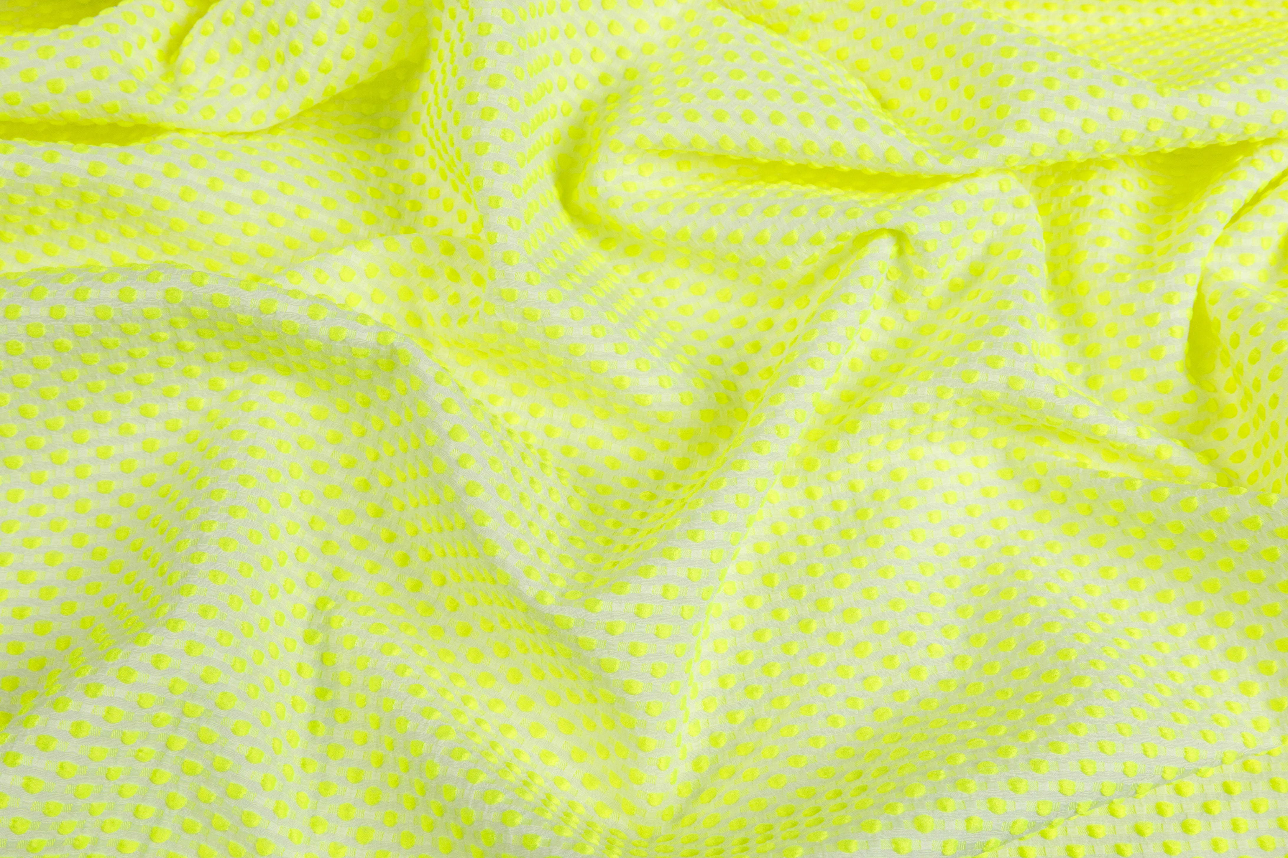 Dotted Brocade - Highlighter Yellow