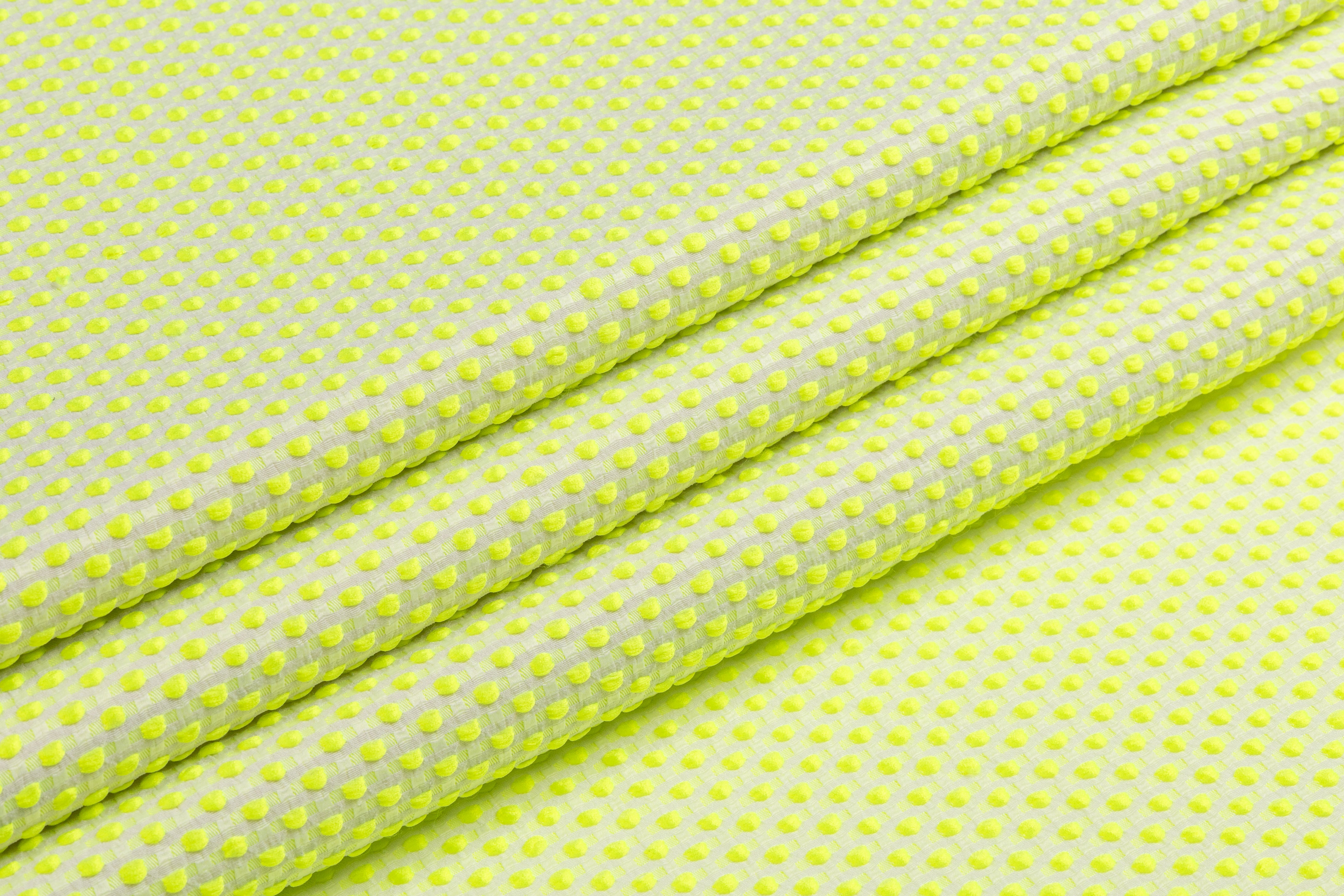 Dotted Brocade - Highlighter Yellow
