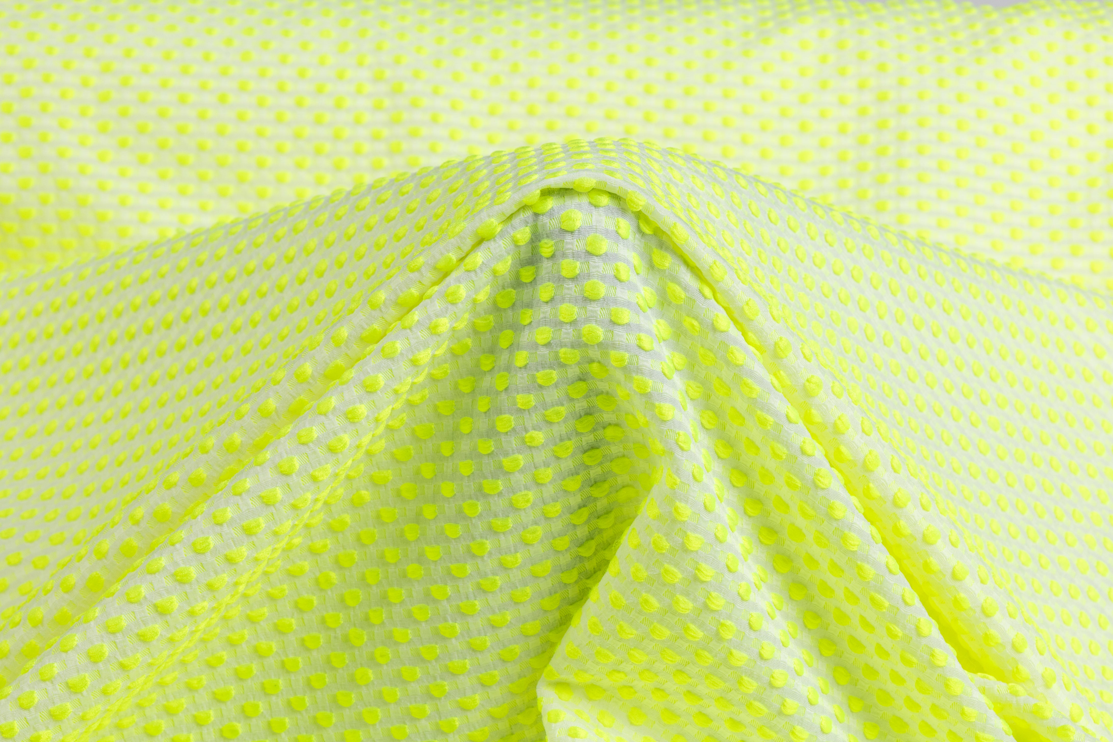 Dotted Brocade - Highlighter Yellow