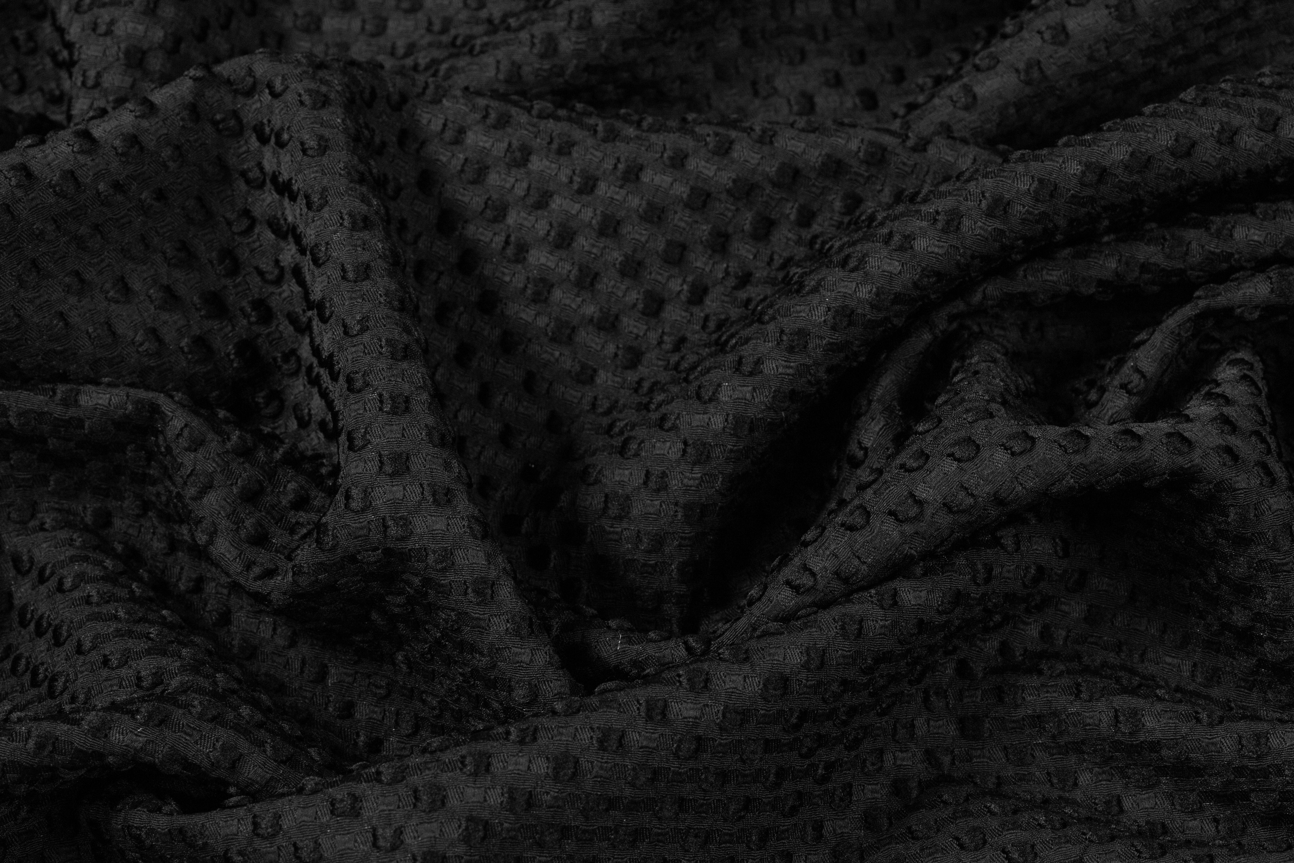 Dotted Brocade - Black