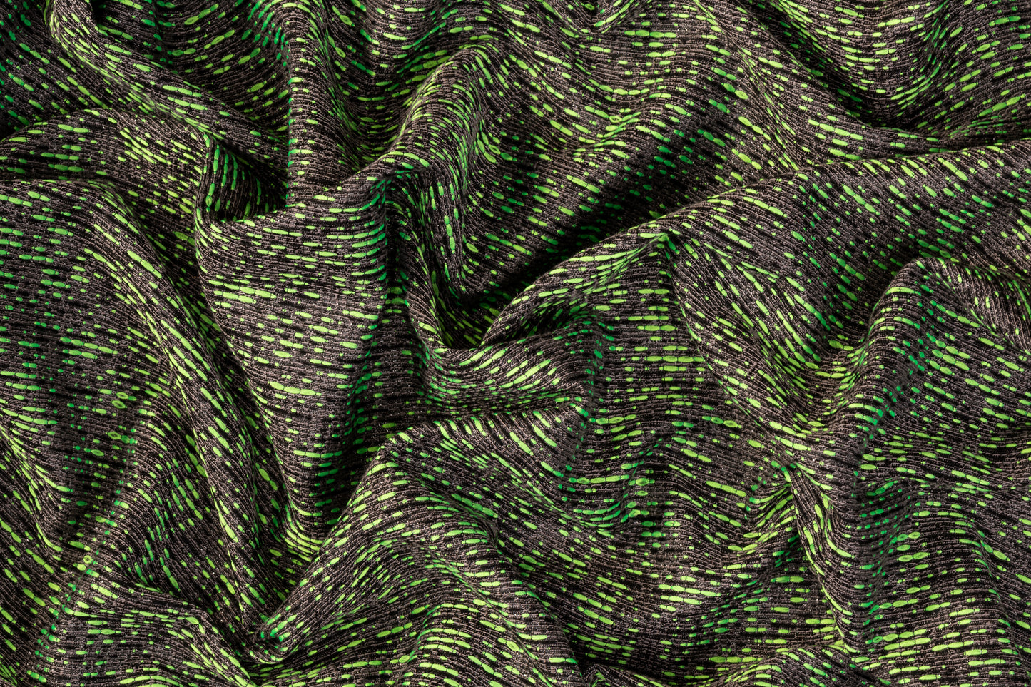 Metallic Brocade - Green and Gray