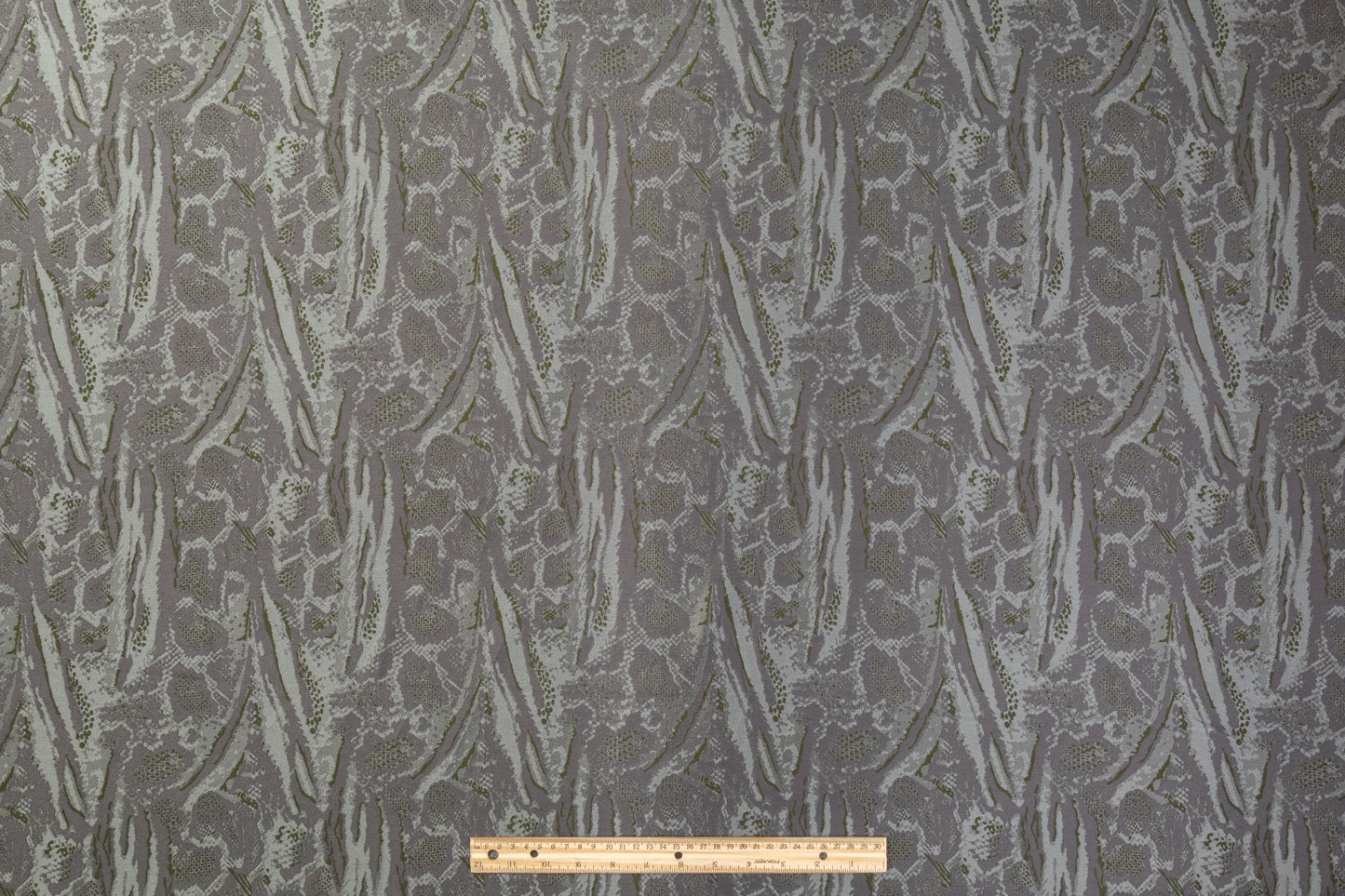 Abstract Brocade - Gunmetal Gray and Green