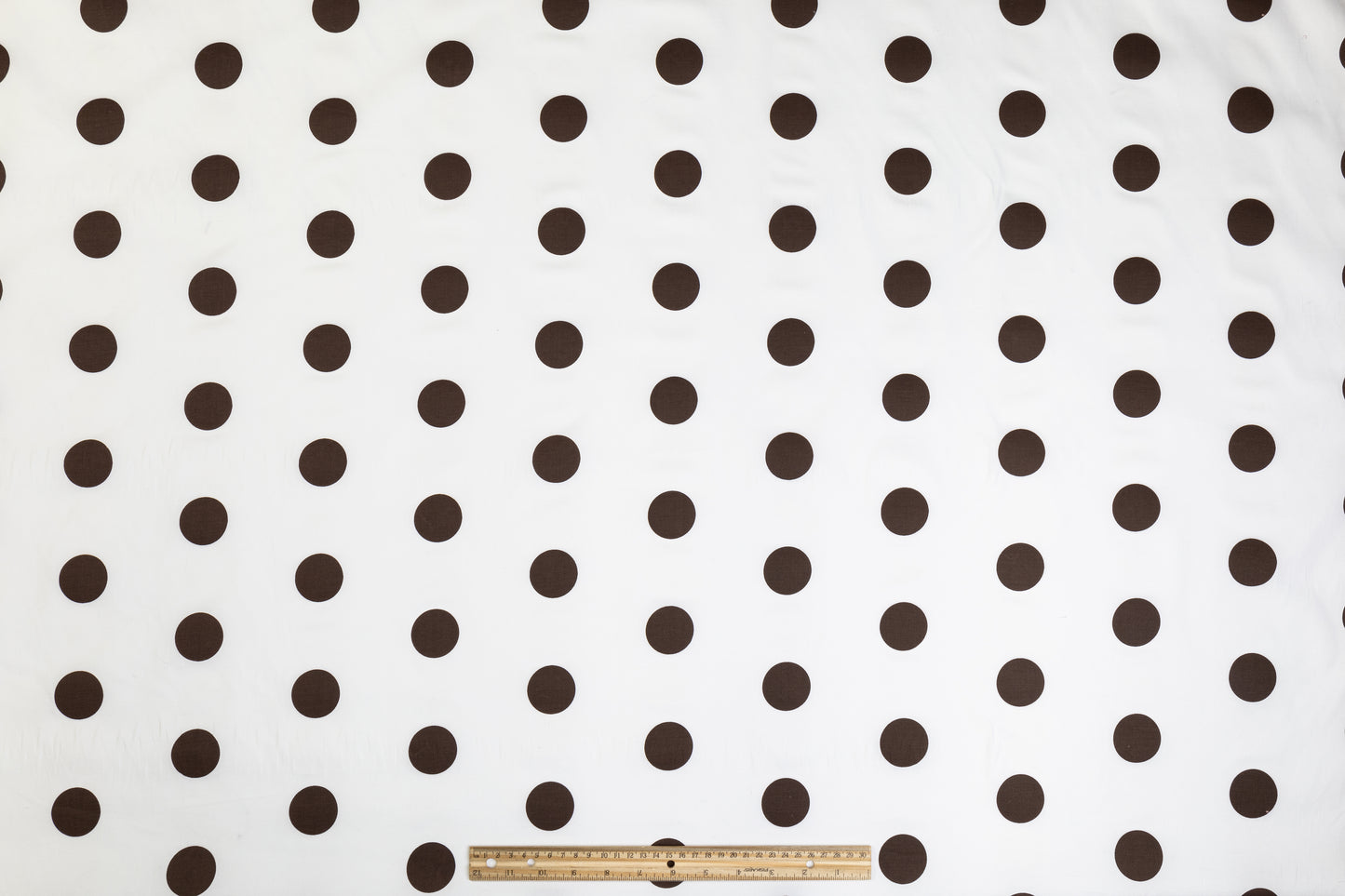 Polka Dot Cotton Print - Brown and White