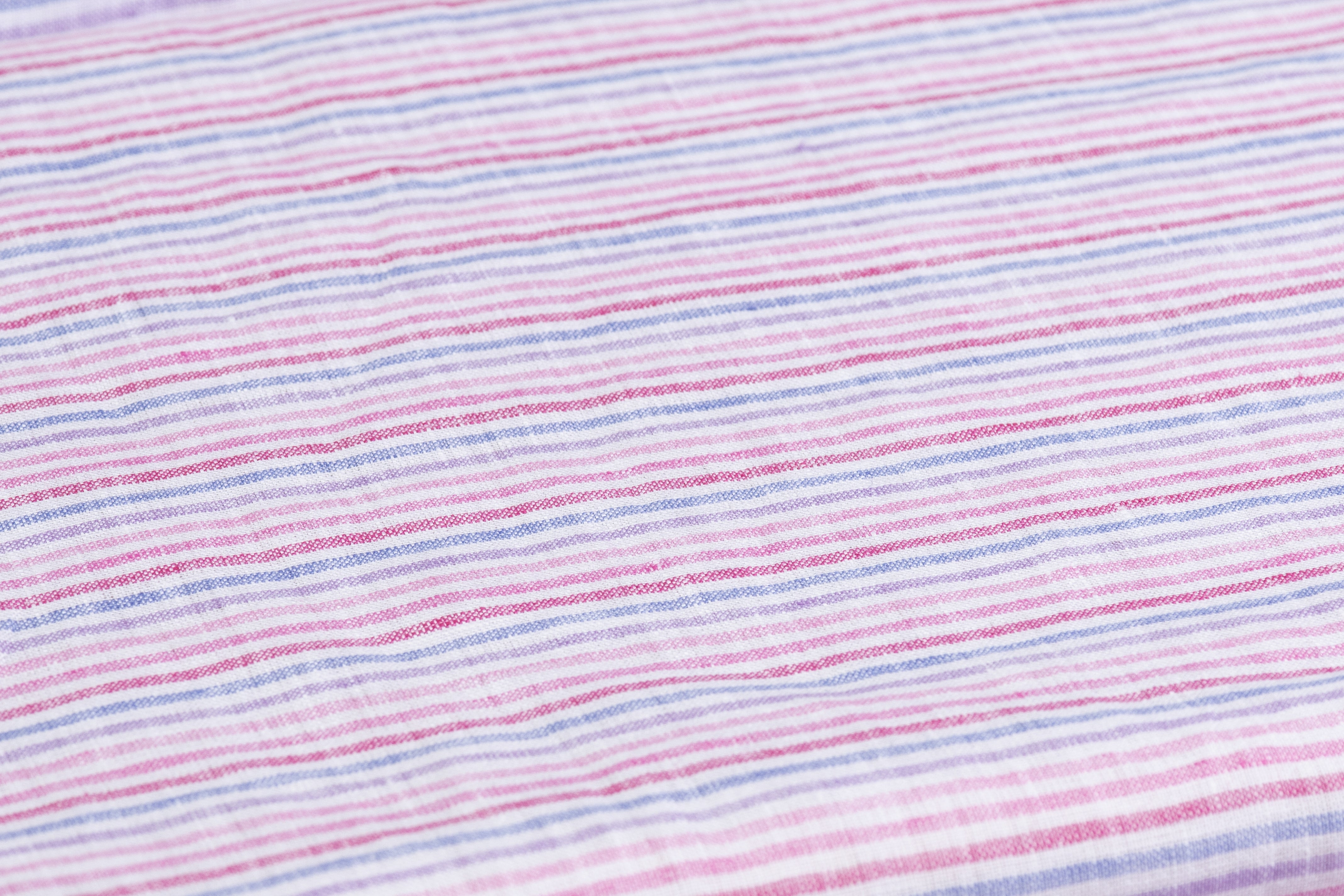 Striped Italian Linen - Pink / Blue / Purple