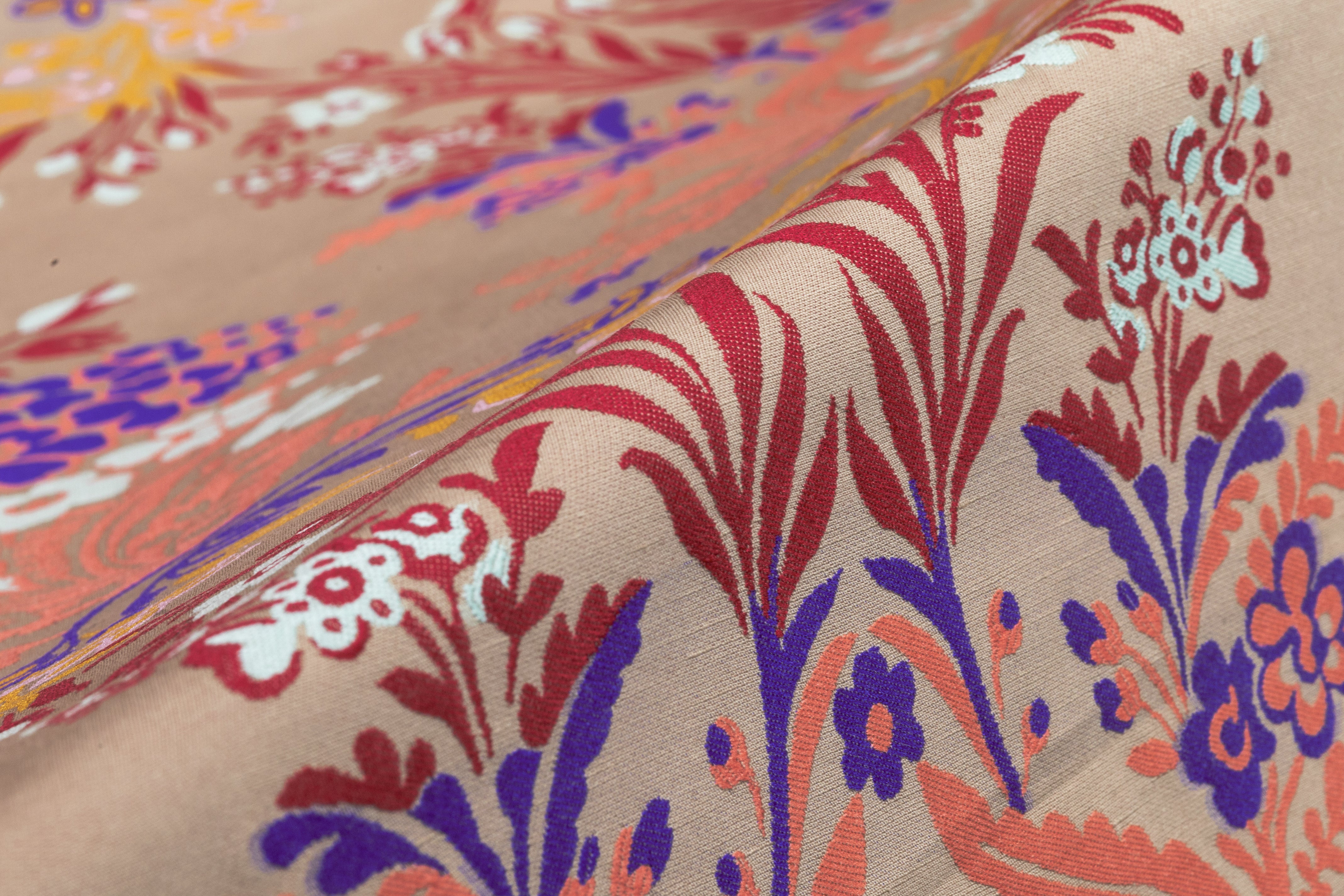 ETRO - Damask Italian Poly Cotton Linen Brocade - Taupe