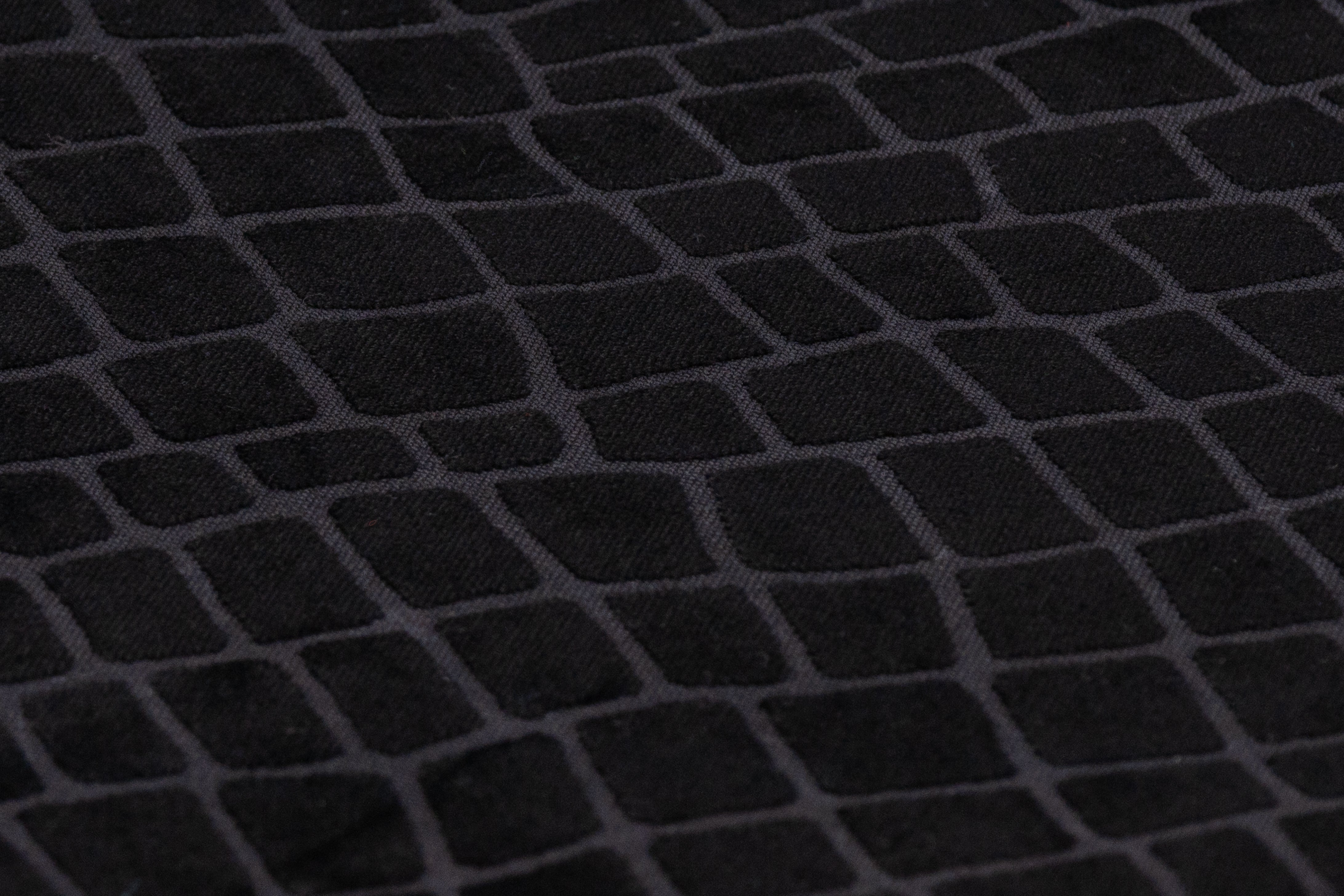 Crocodile Italian Silk Viscose Cut Velvet - Black