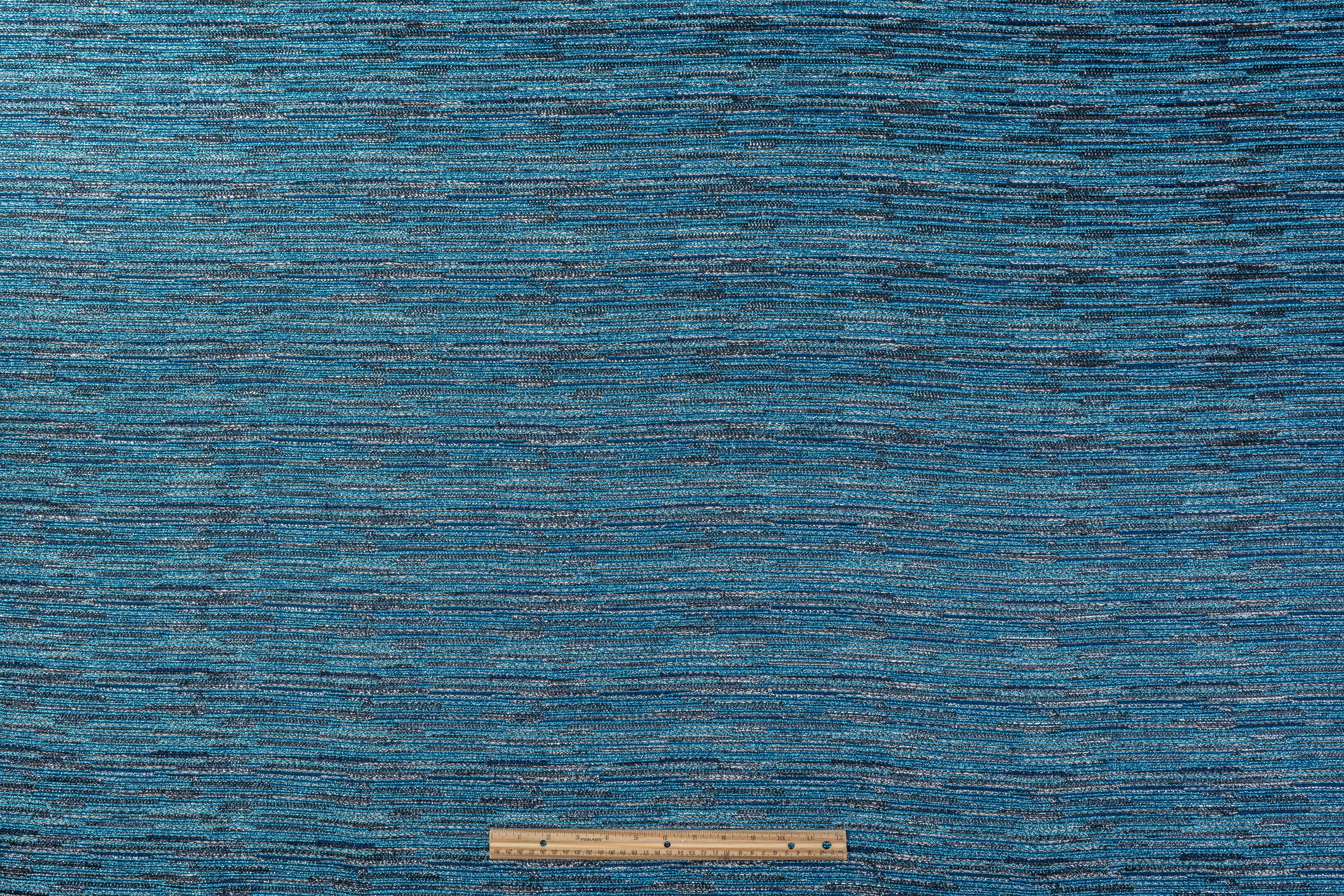 French Metallic Brocade - Blue