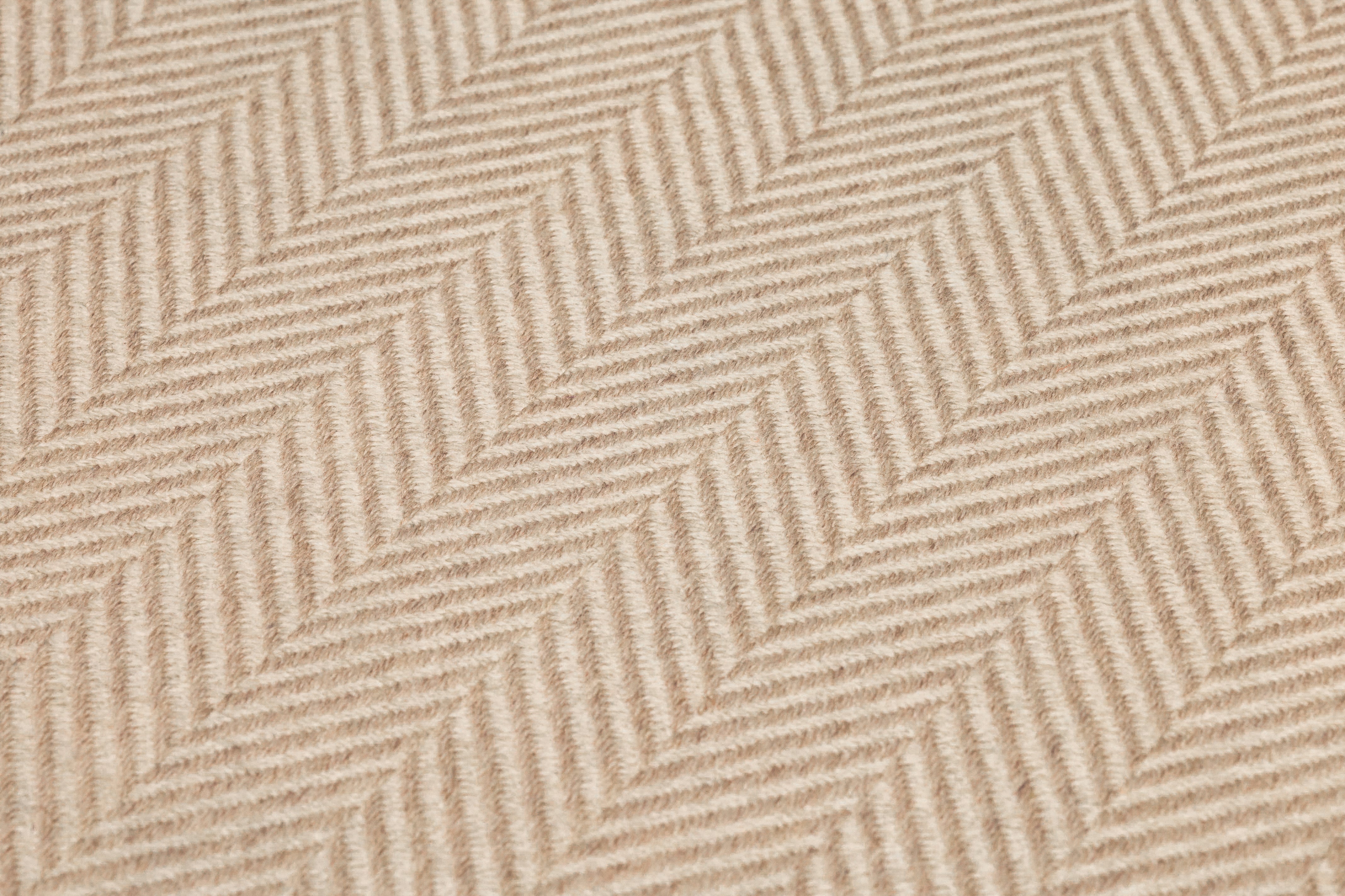 Herringbone Italian Wool - Light Beige