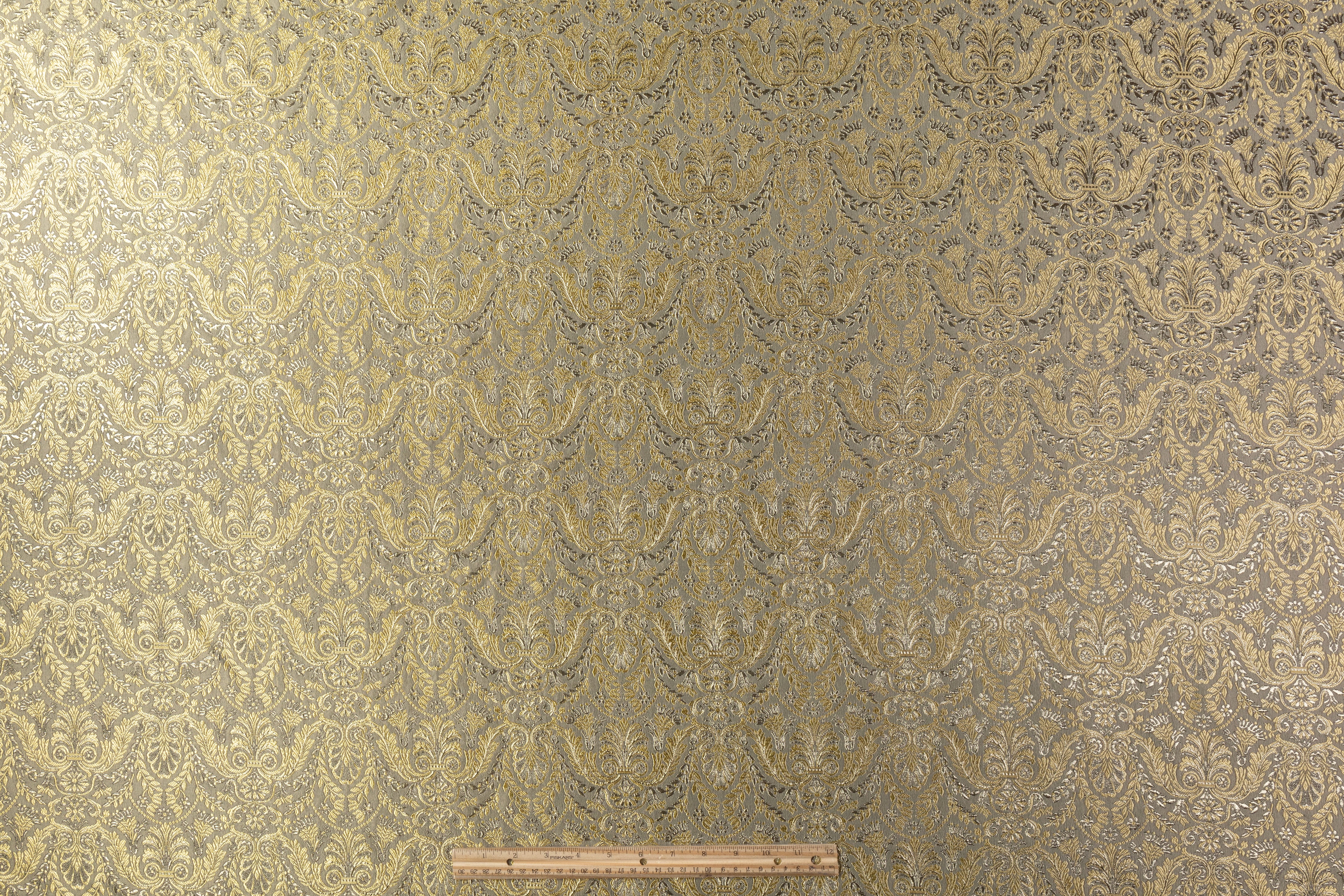 Metallic Damask Brocade - Gold