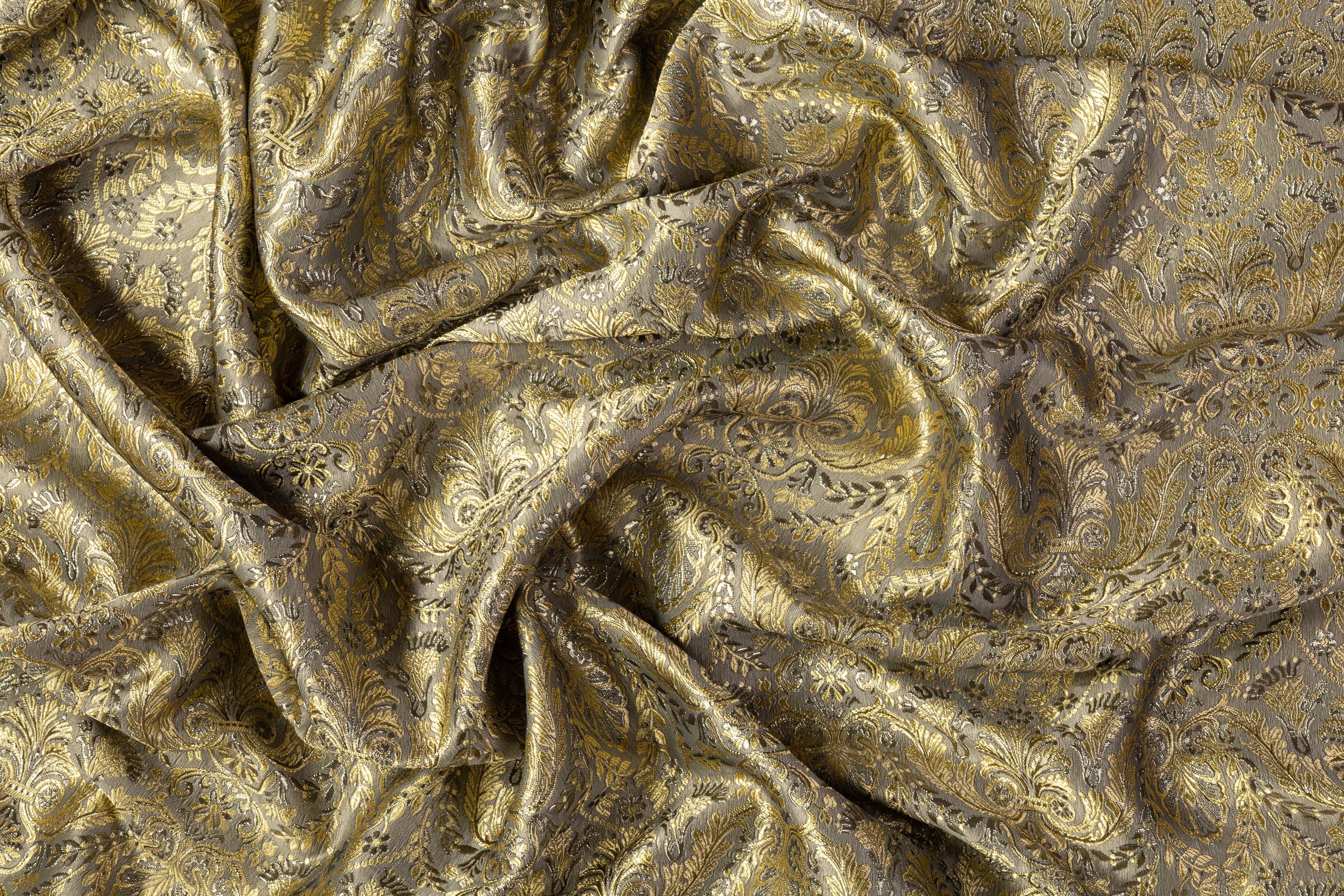 Metallic Damask Brocade - Gold