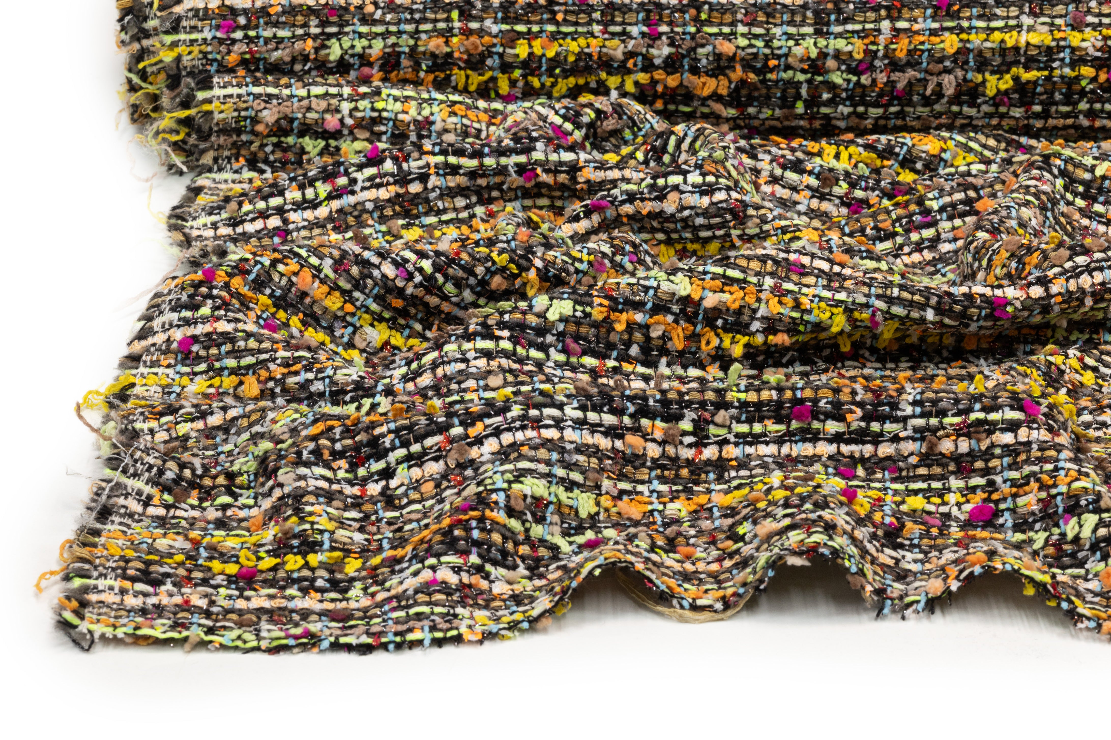 Metallic Cotton Blend Italian Tweed - Multicolor