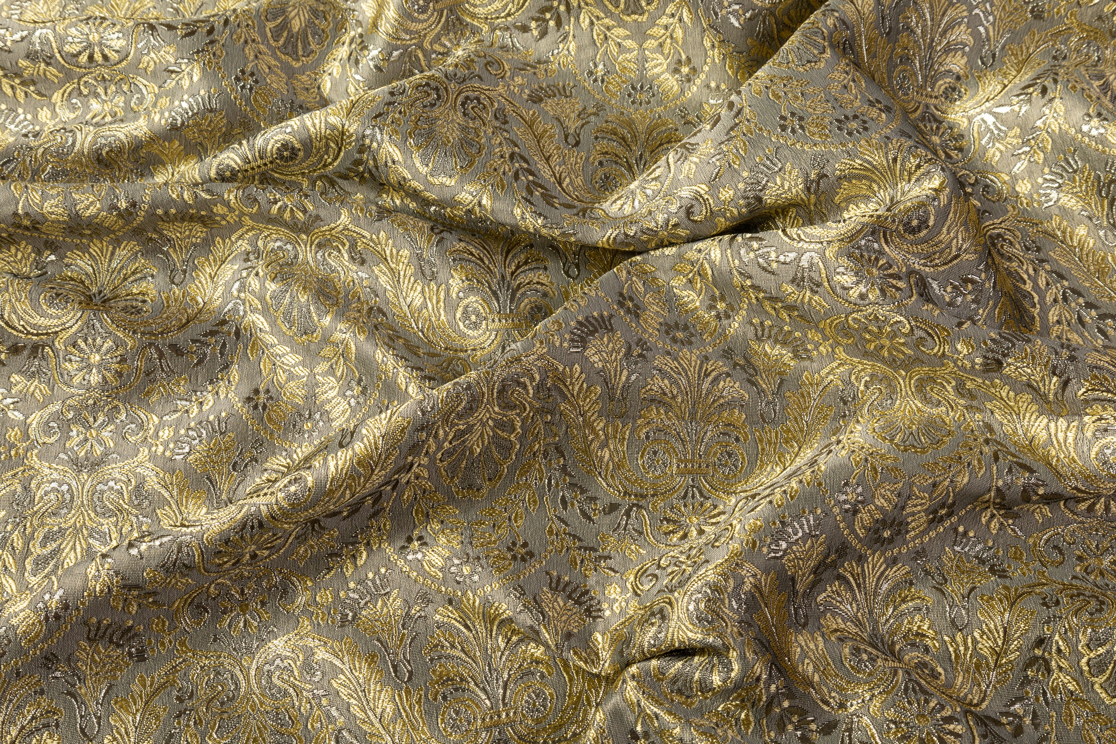 Metallic Damask Brocade - Gold