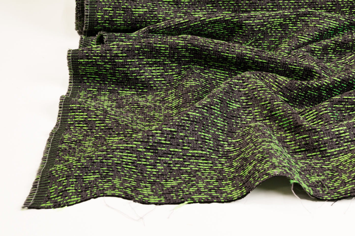 Metallic Brocade - Green and Gray