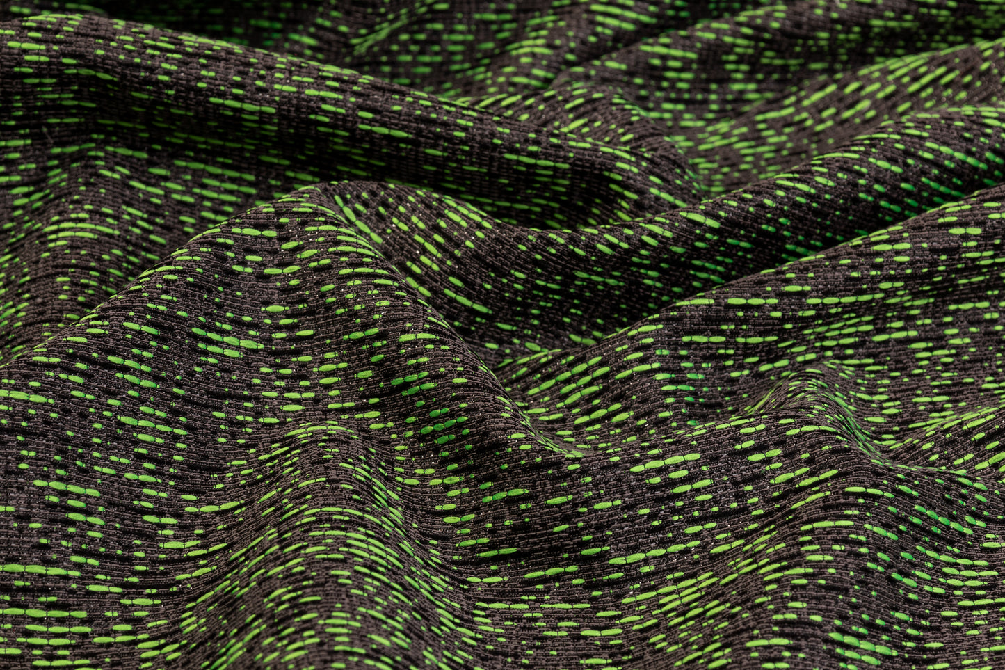 Metallic Brocade - Green and Gray