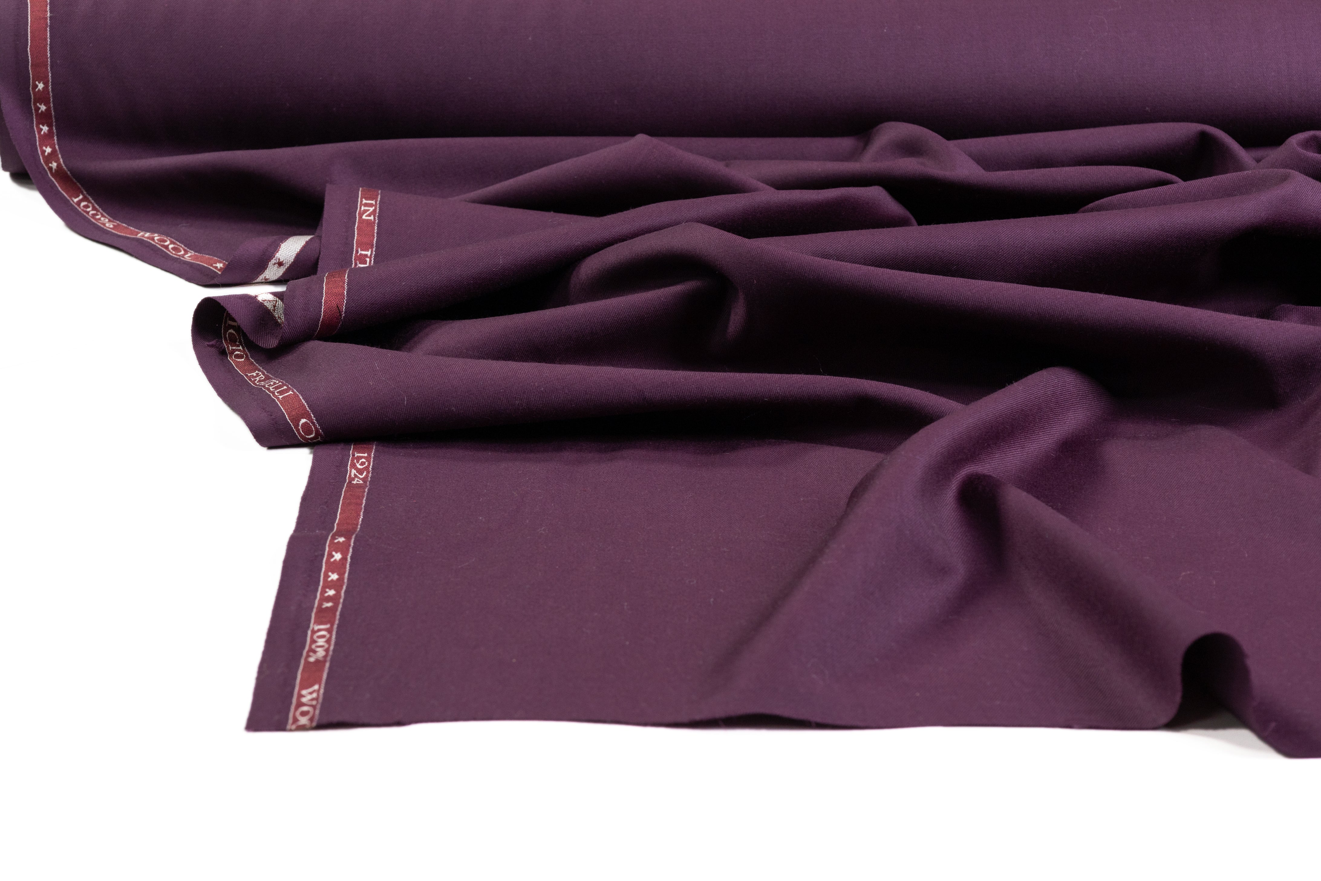 Ormezzano - Italian Wool Suiting - Plum