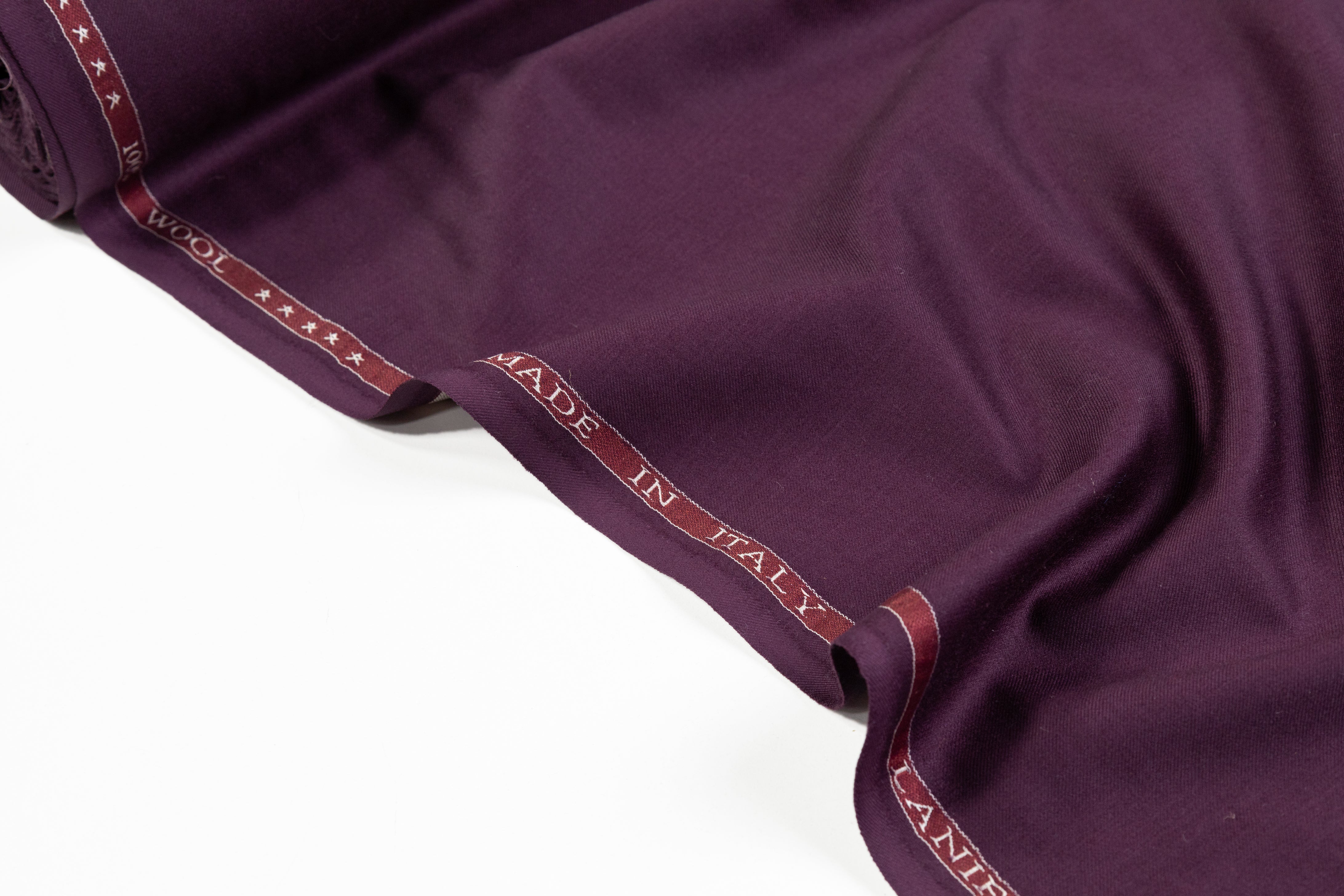 Ormezzano - Italian Wool Suiting - Plum