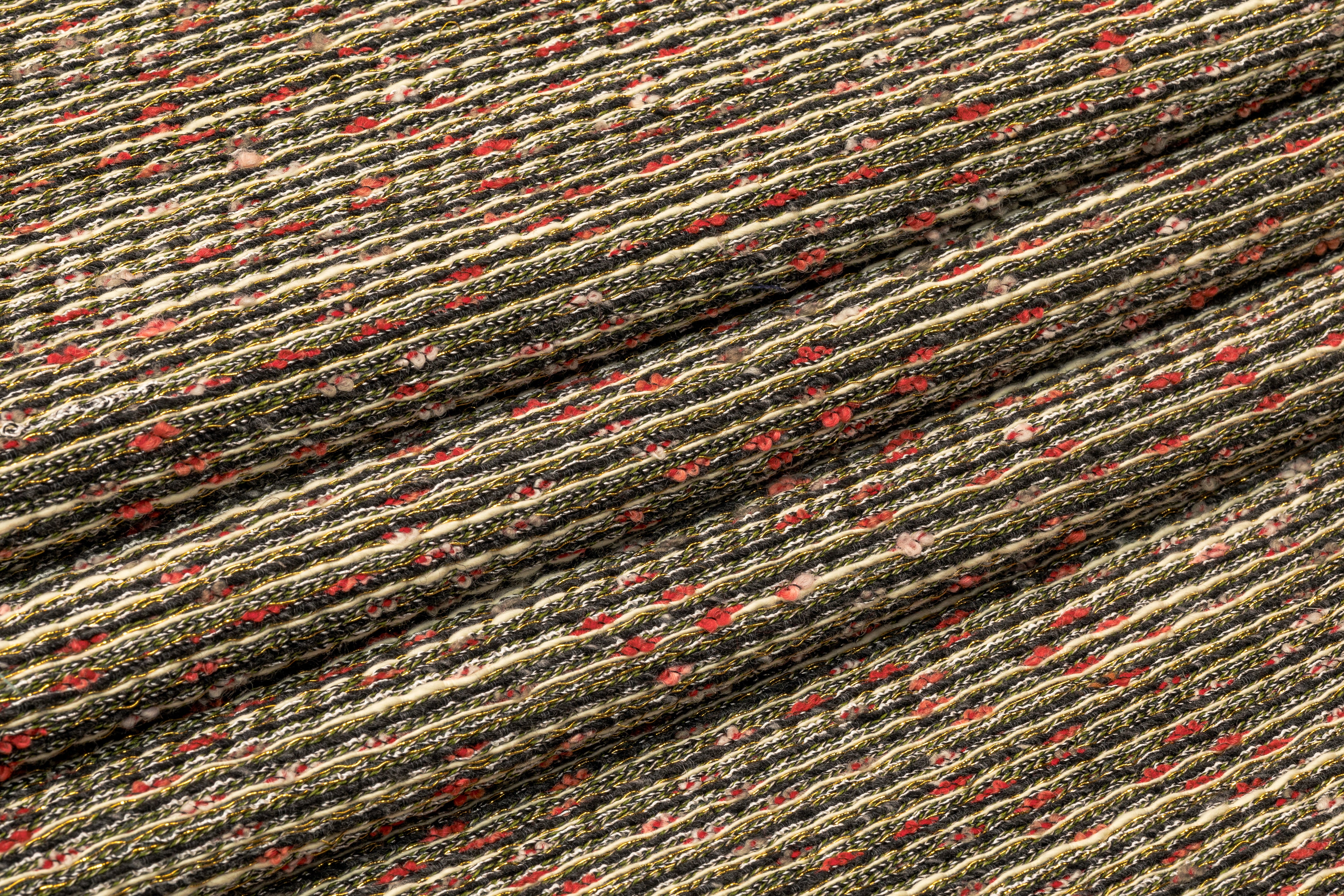 Luigi Verga - Metallic Italian Tweed - Gold / Green / Red