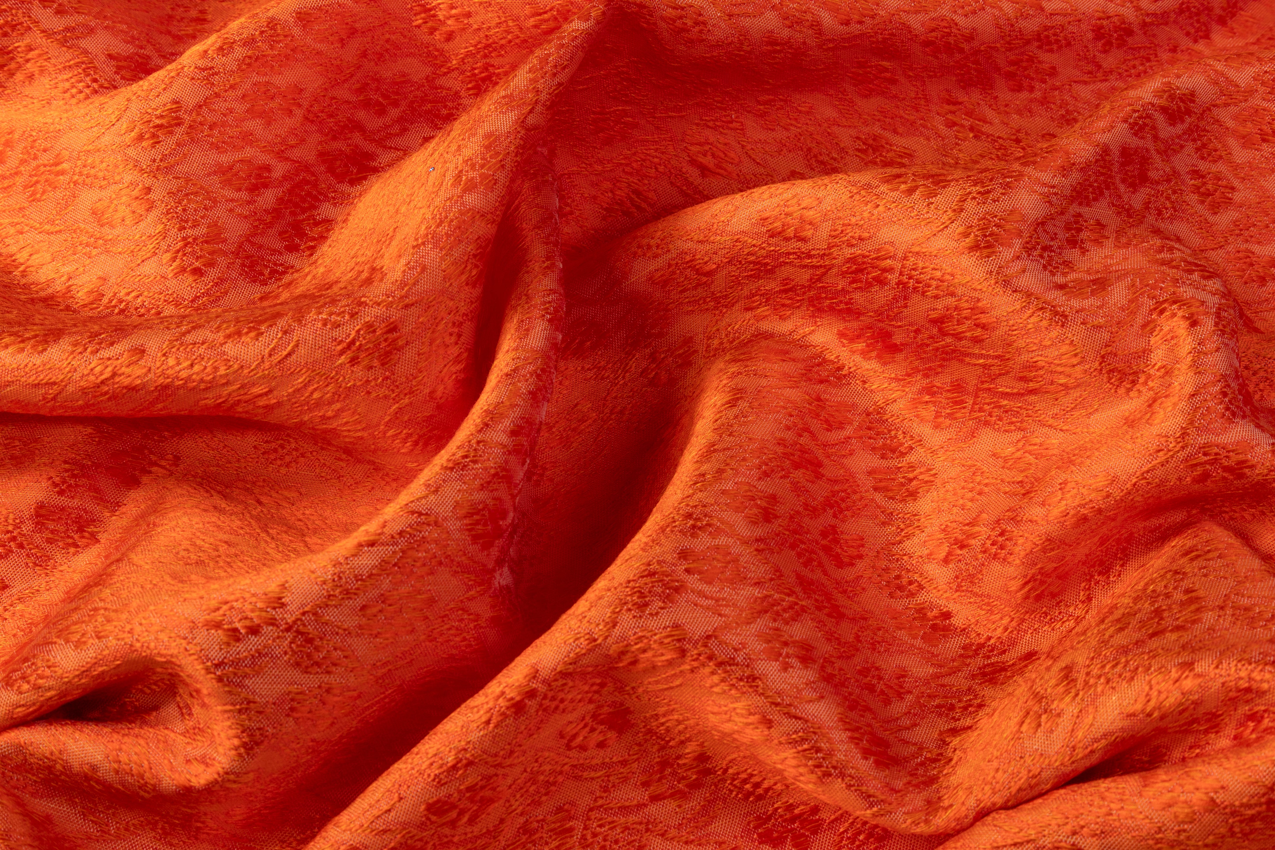 Textured Brocade - Orange