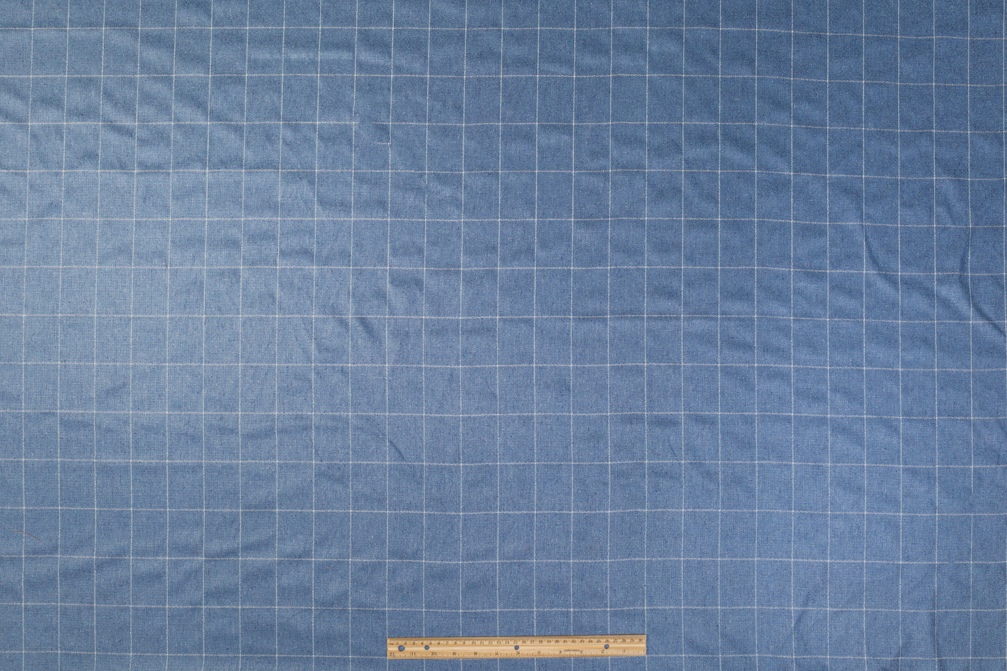 Loro Piana - Windowpane Italian Silk and Wool Suiting - Blue and White