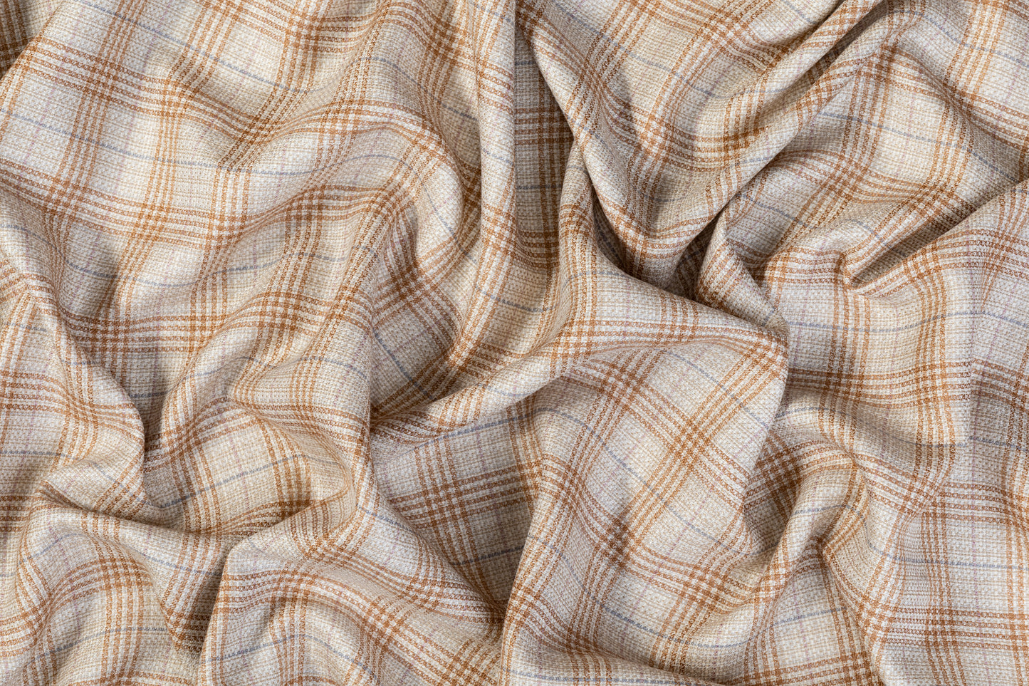 Loro Piana - Plaid Italian Silk and Wool Suiting - Tan