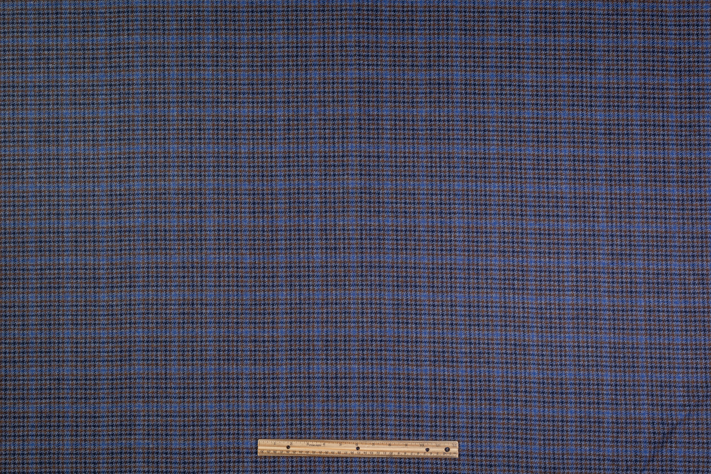 Checked Italian Wool - Blue / Brown