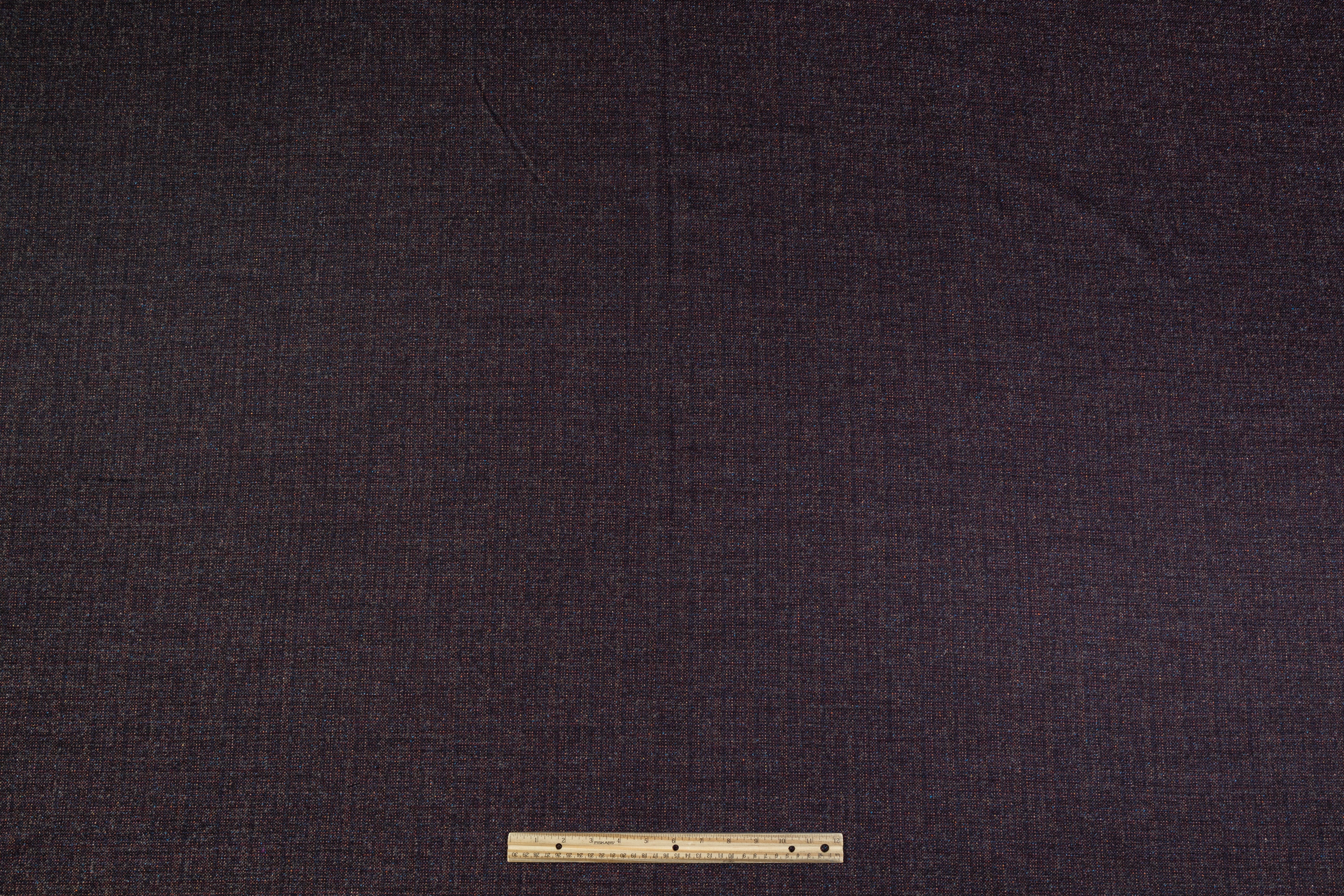 Italian Wool Speckle Tweed - Burgundy