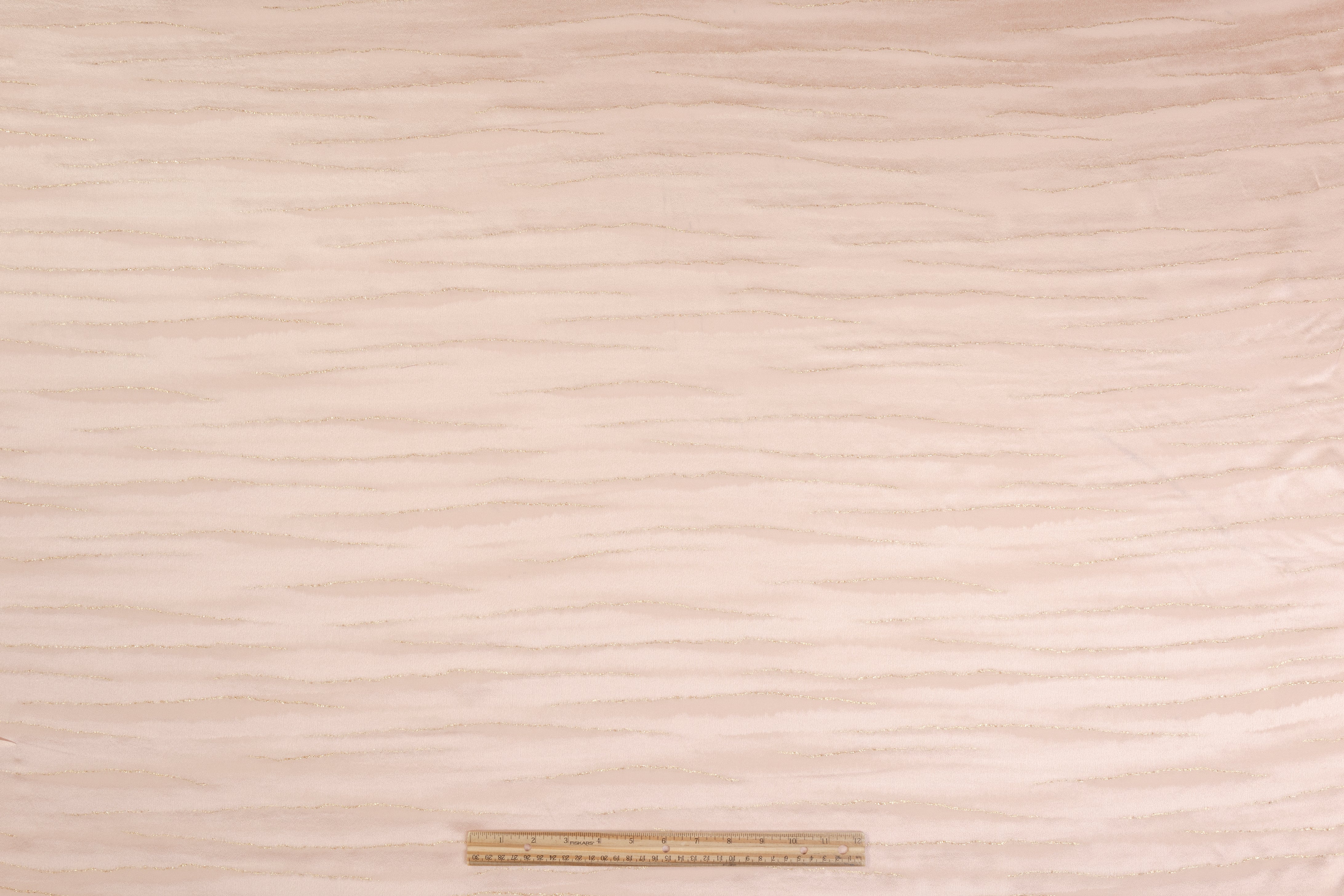 Metallic Italian Silk Jacquard - Rose Gold
