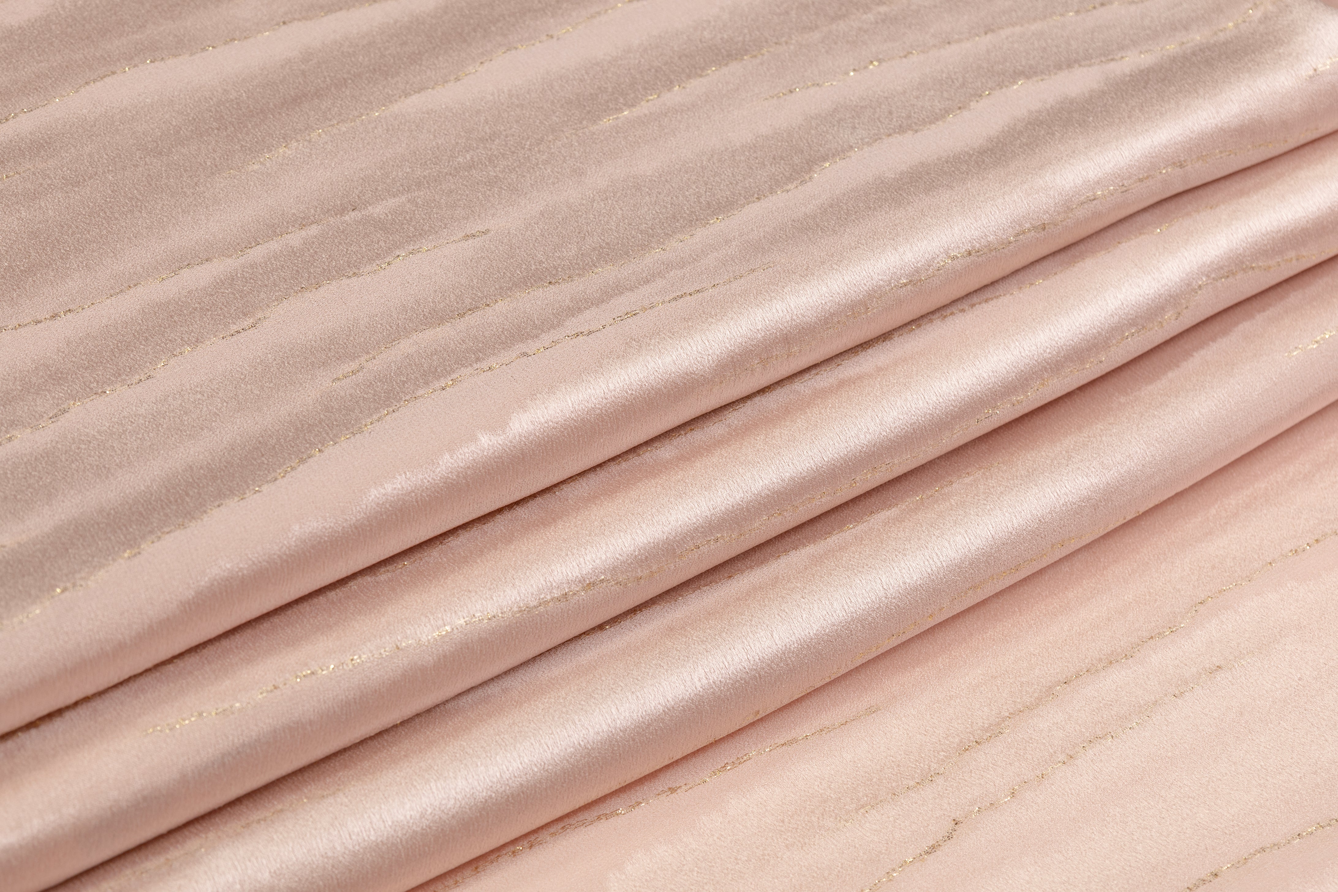 Metallic Italian Silk Jacquard - Rose Gold