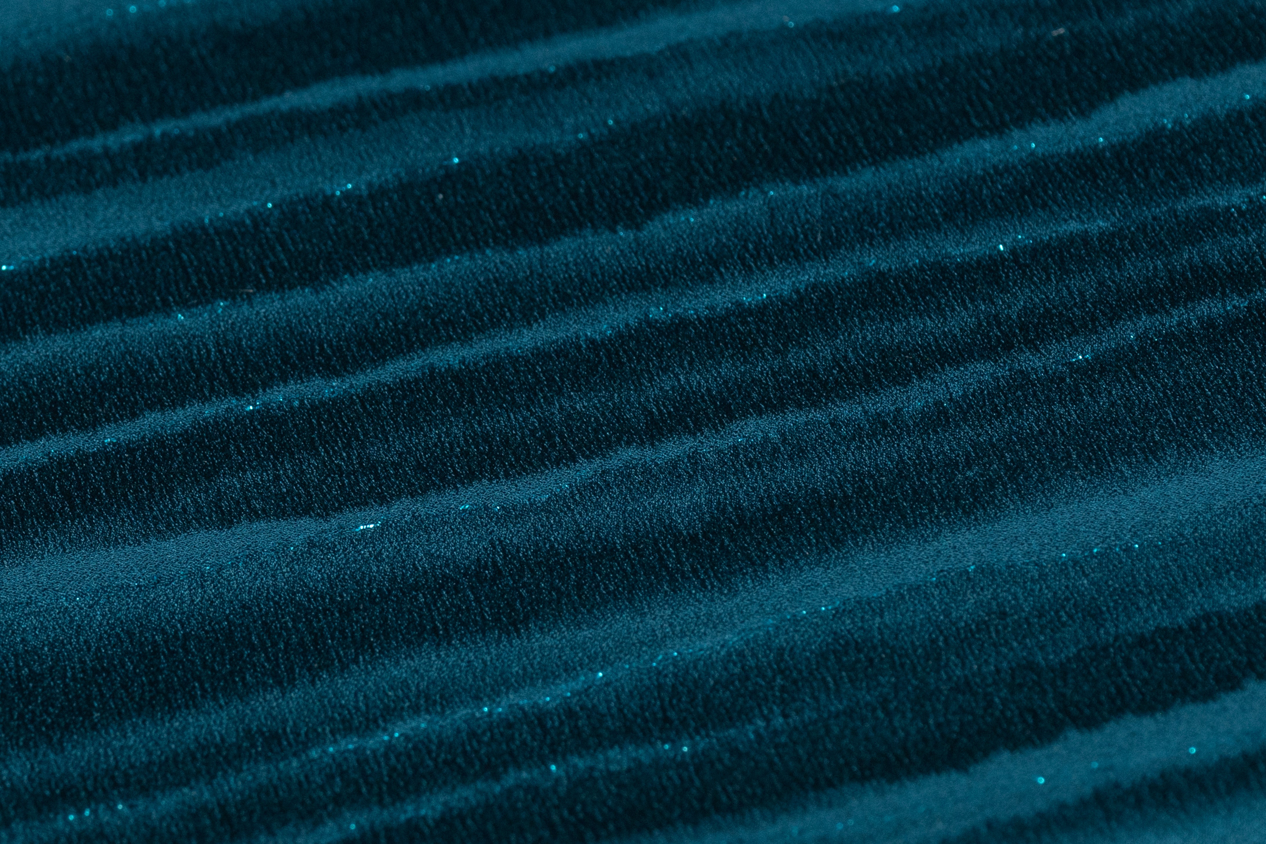Metallic Italian Silk Jacquard - Teal Blue