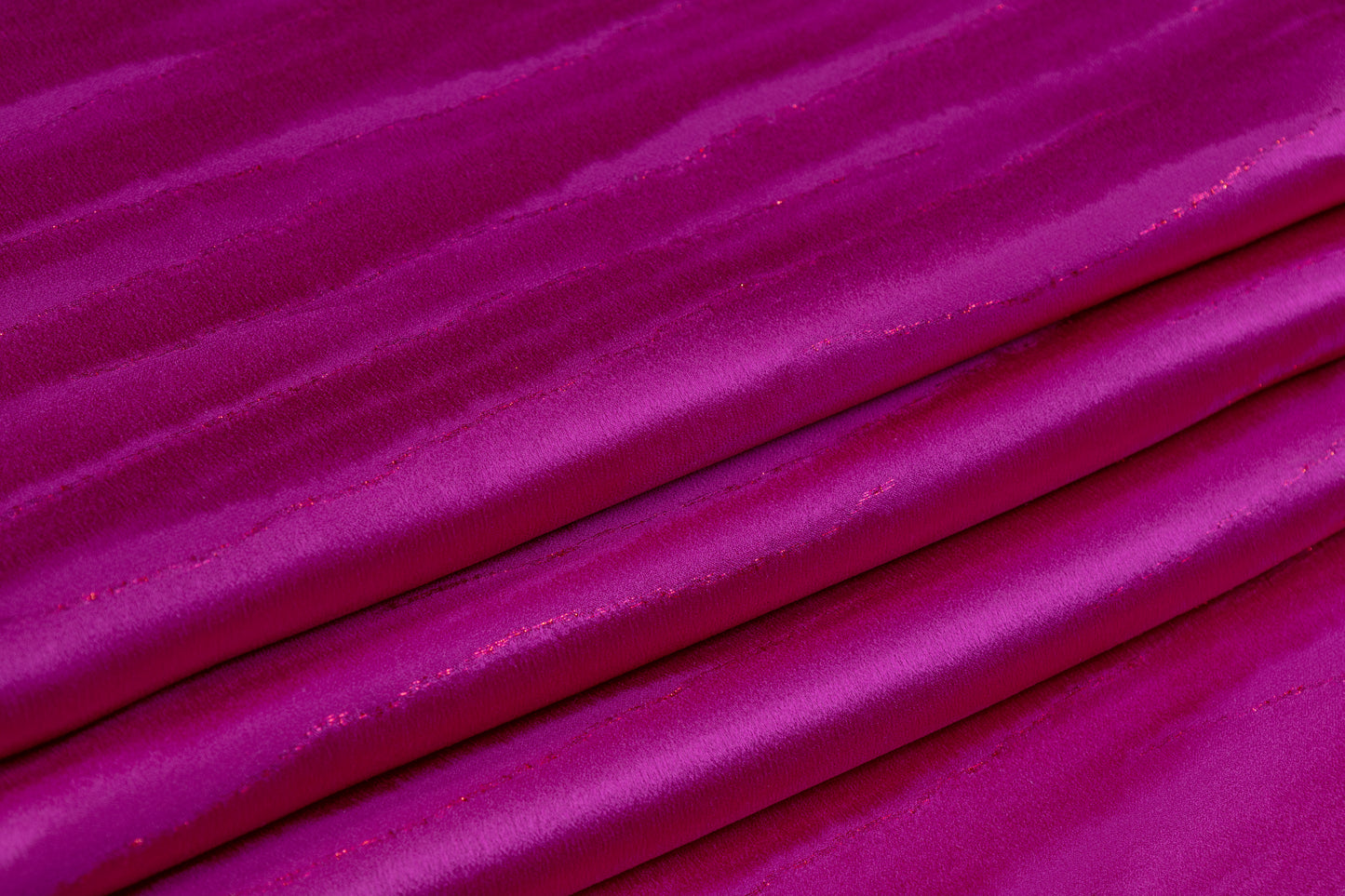 Metallic Italian Silk Jacquard - Fuchsia