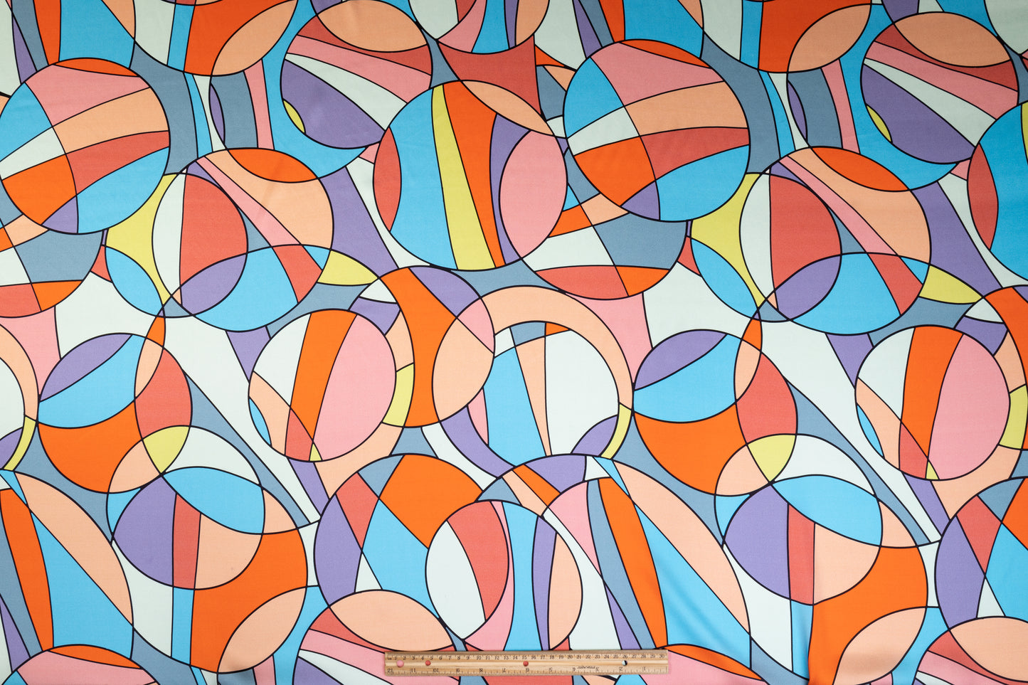 Geometric Italian Silk Charmeuse - Multicolor