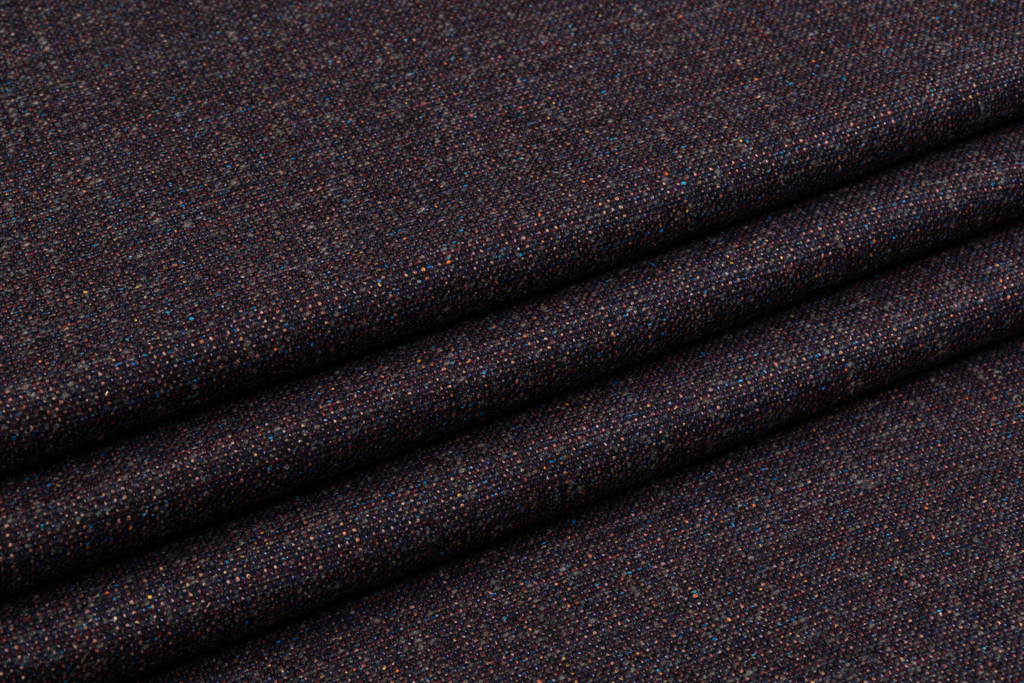 Italian Wool Speckle Tweed - Burgundy