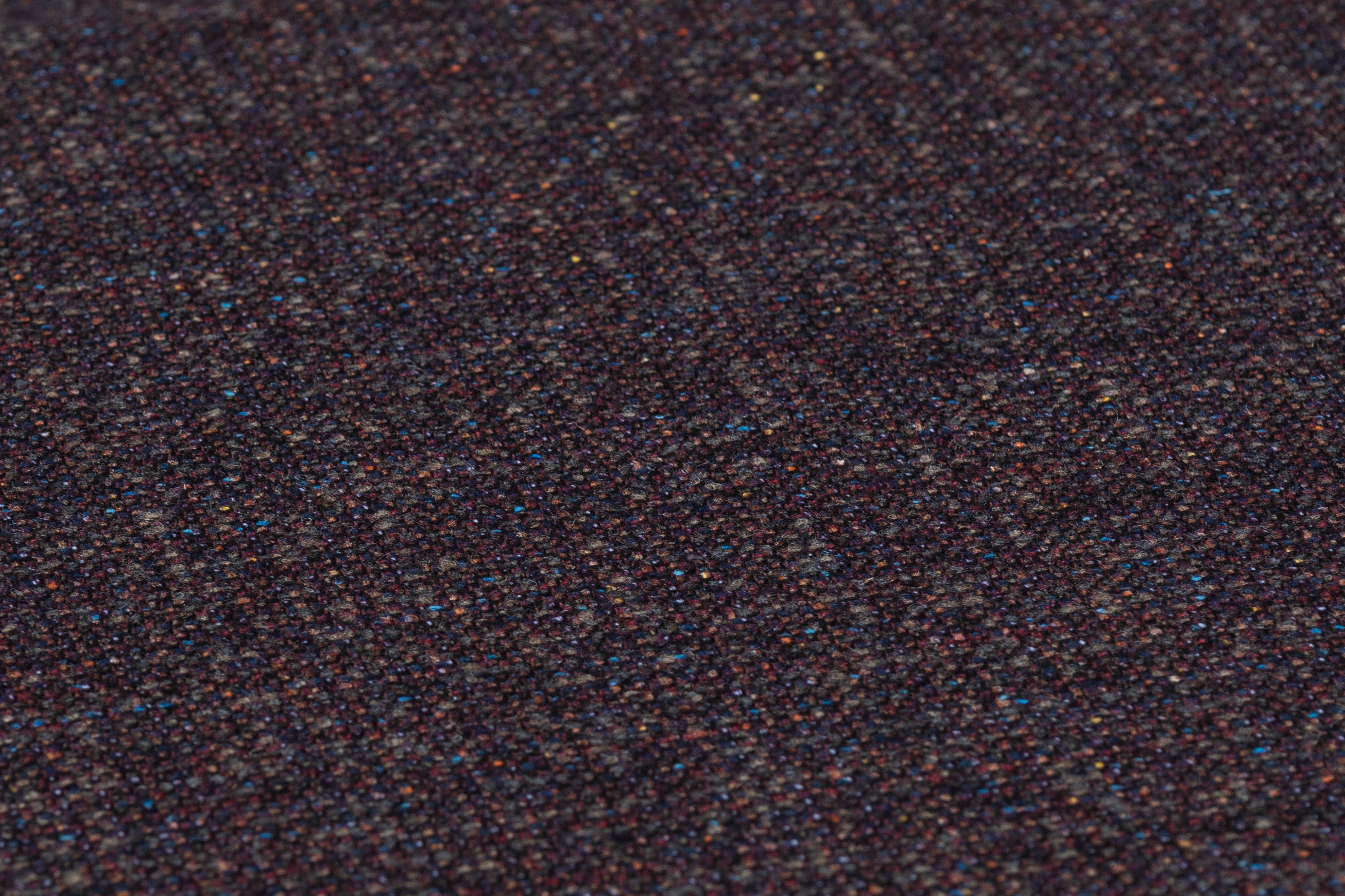 Italian Wool Speckle Tweed - Burgundy