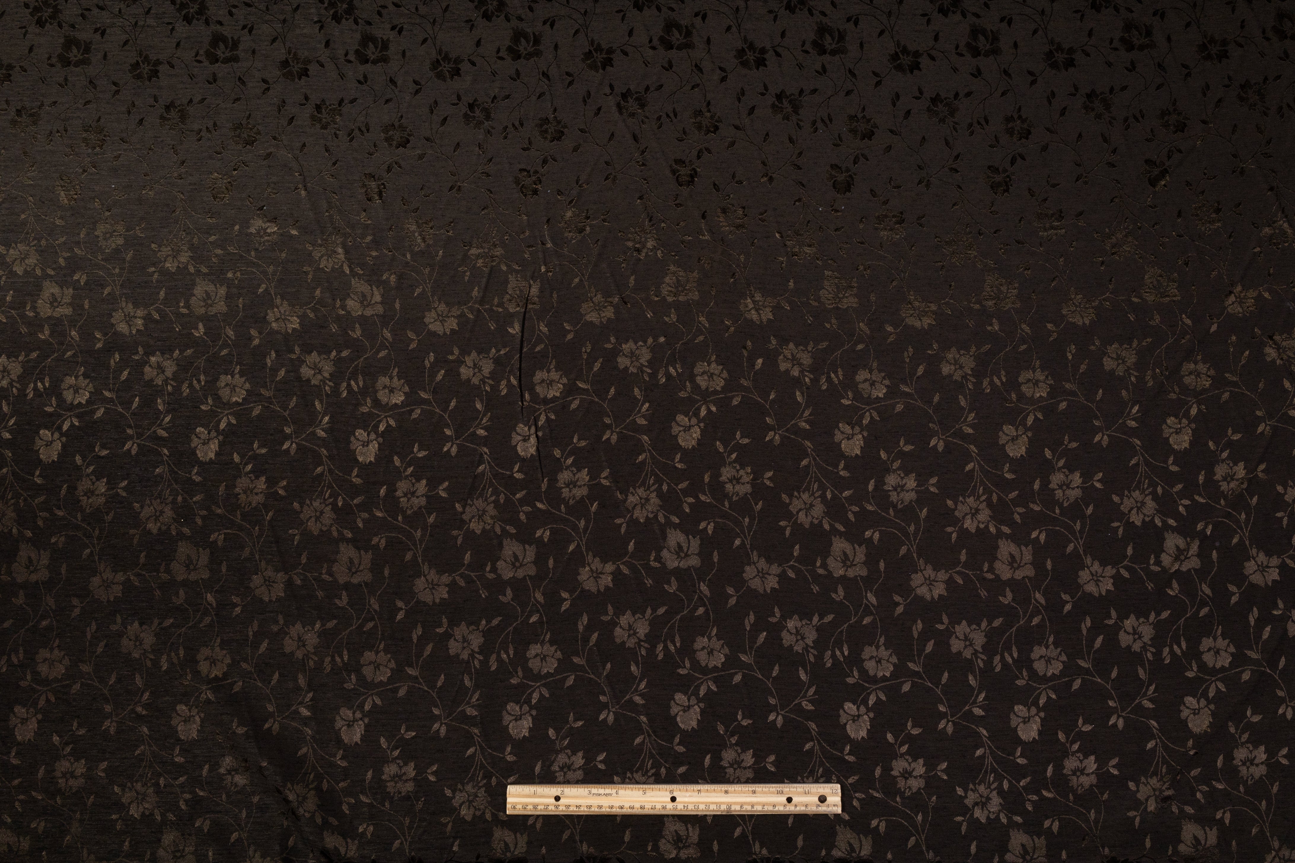 Floral Textured Jacquard - Brown