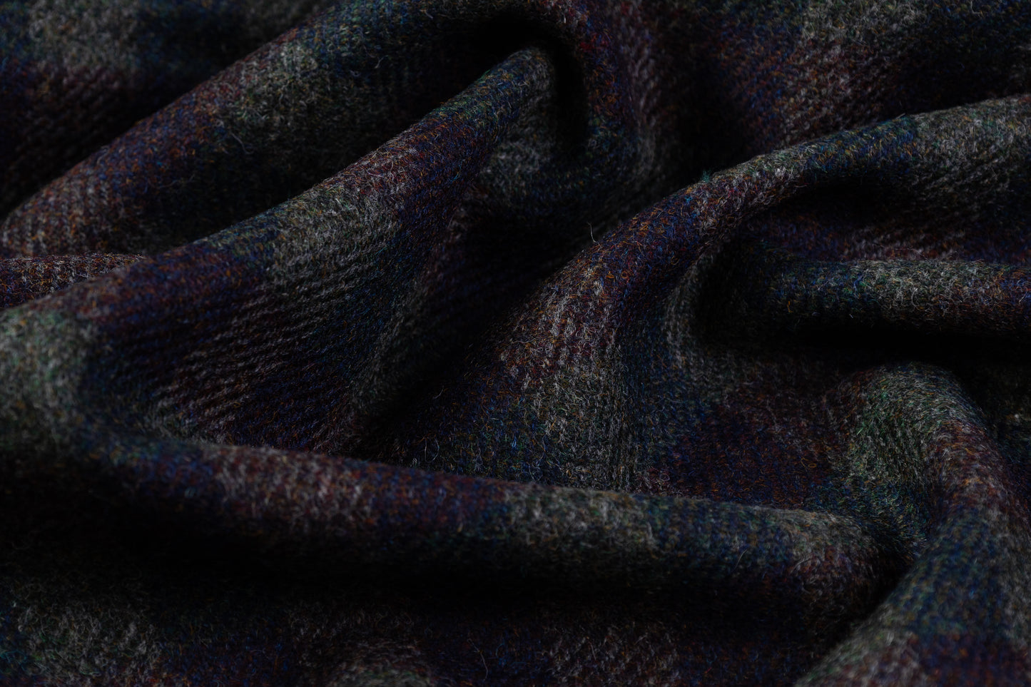 Checked Italian Wool - Navy / Green / Burgundy