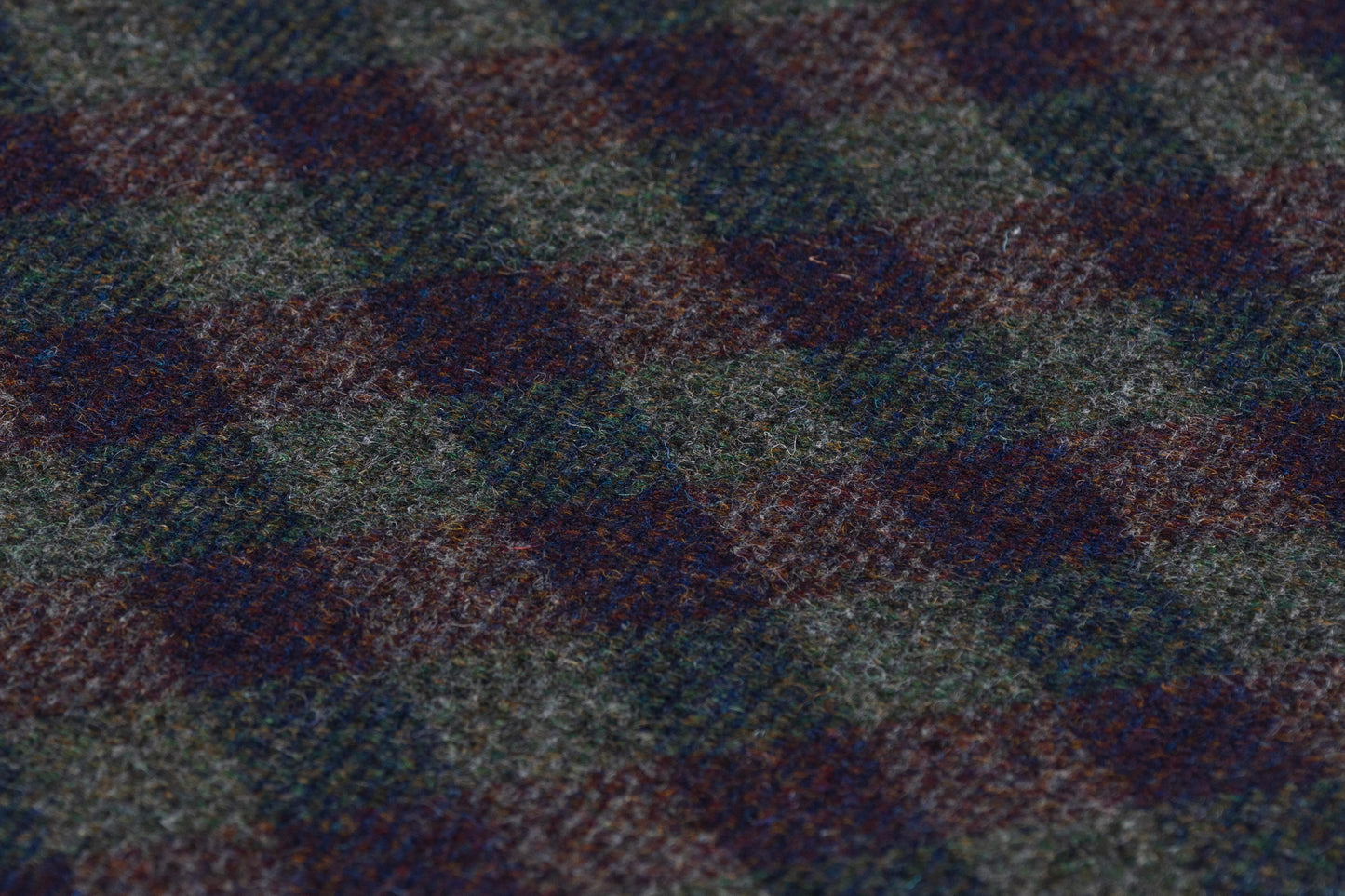 Checked Italian Wool - Navy / Green / Burgundy