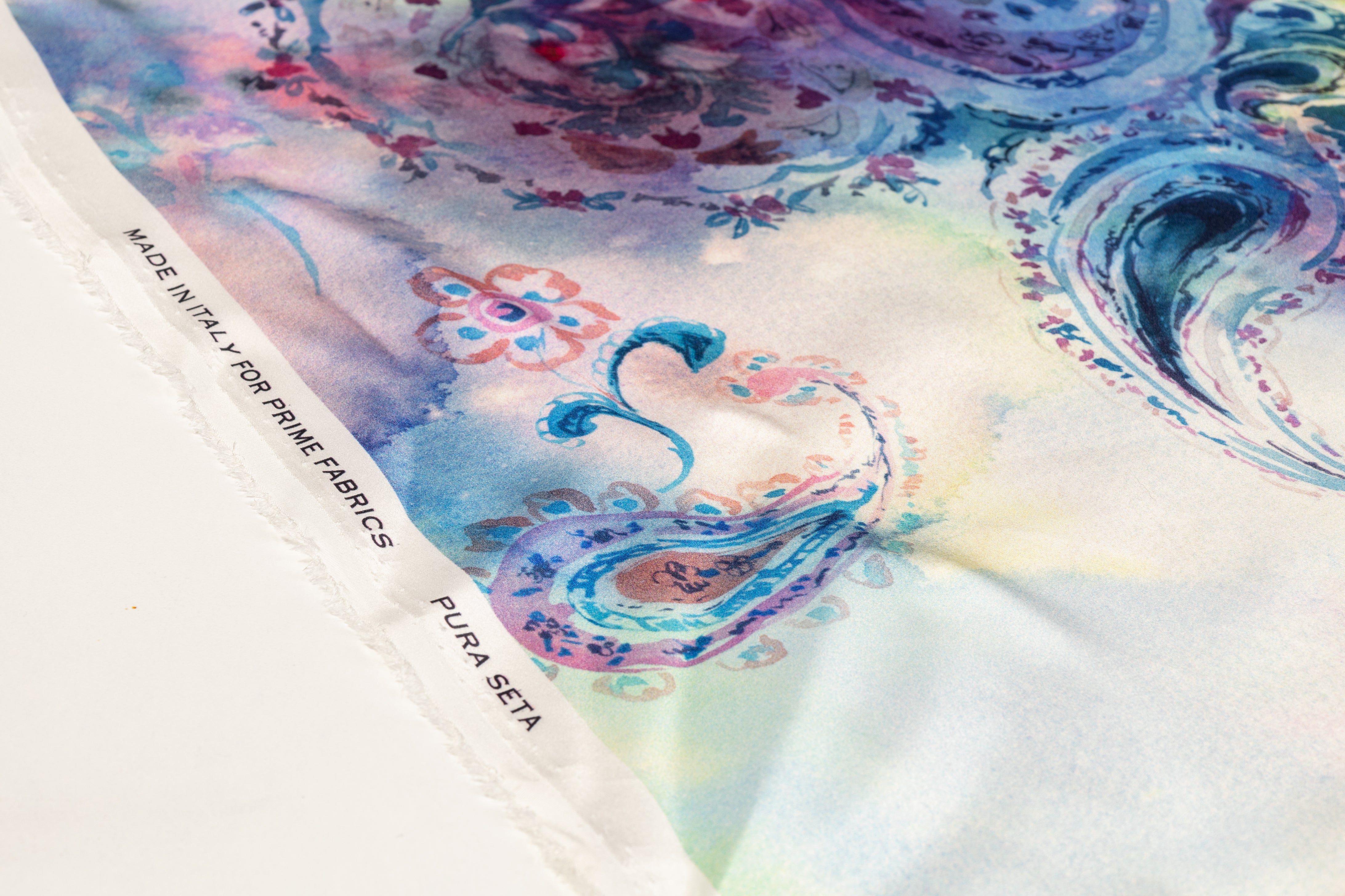Tie-Dye Paisley Italian Silk Charmeuse - Multicolor