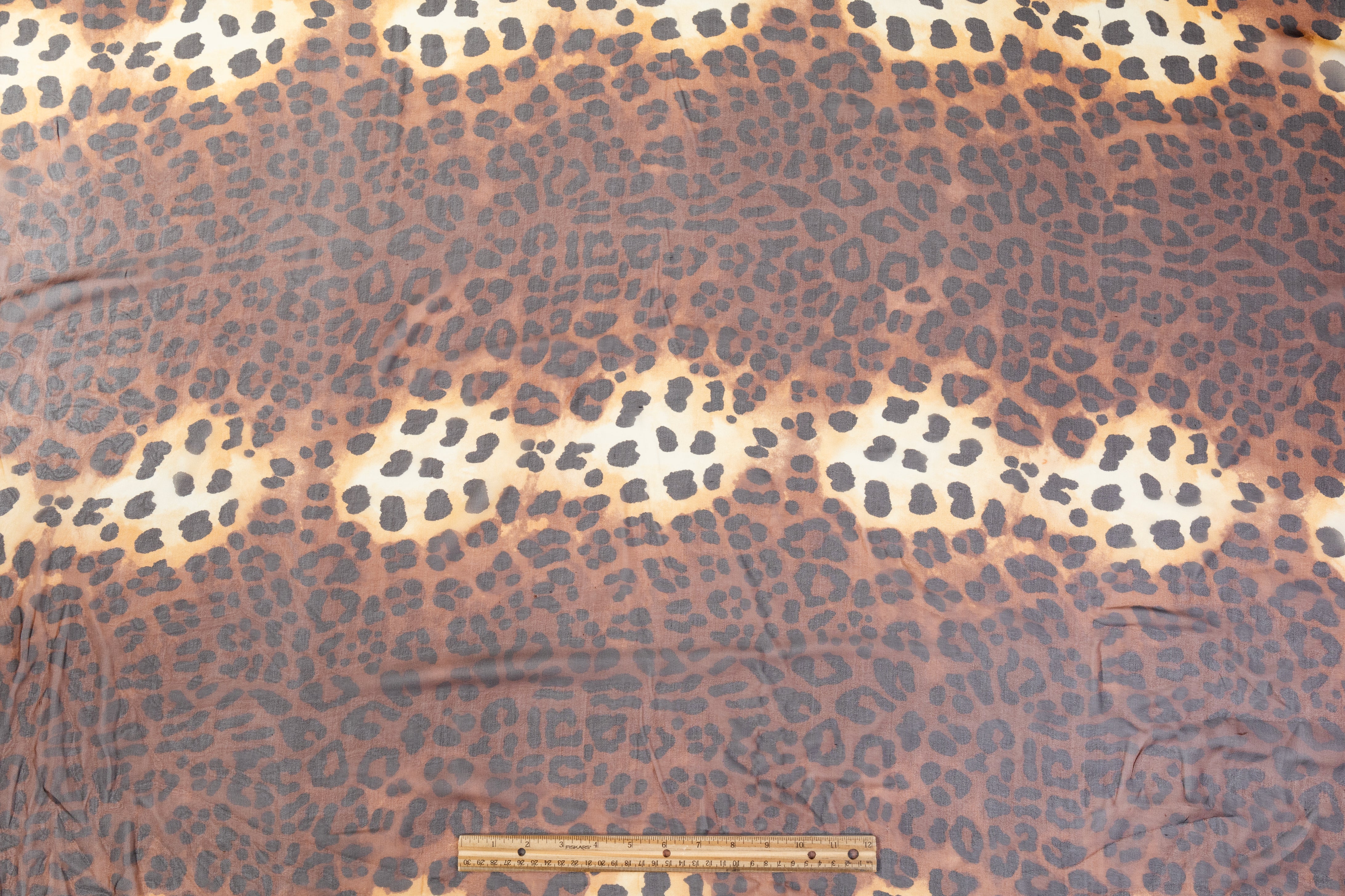 Cheetah Print Silk Chiffon - Brown