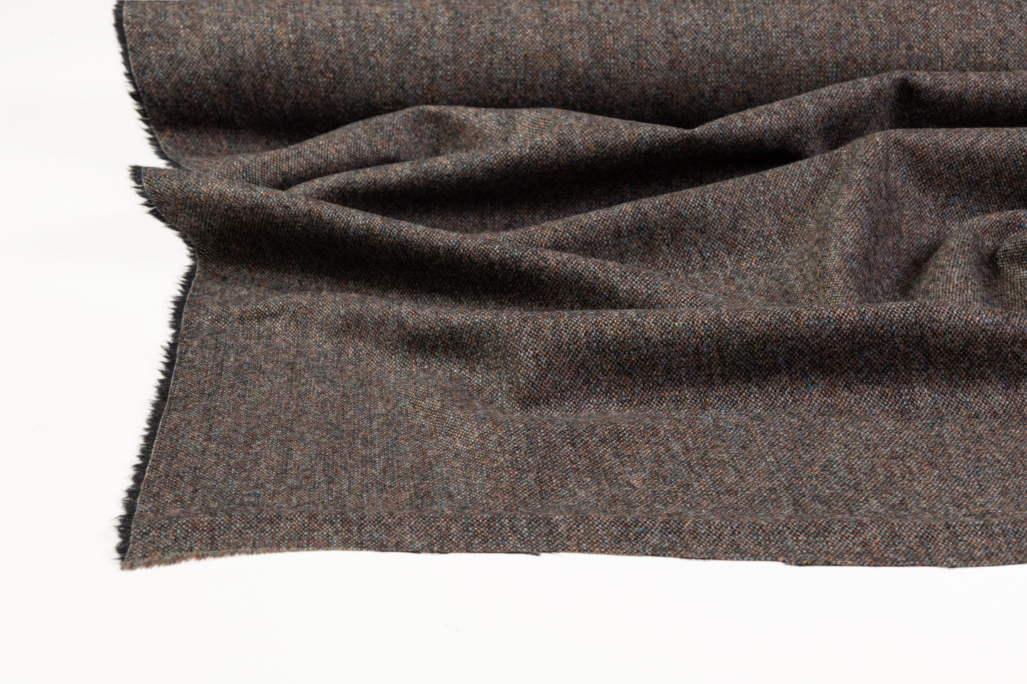 Italian Wool Tweed - Brown / Blue