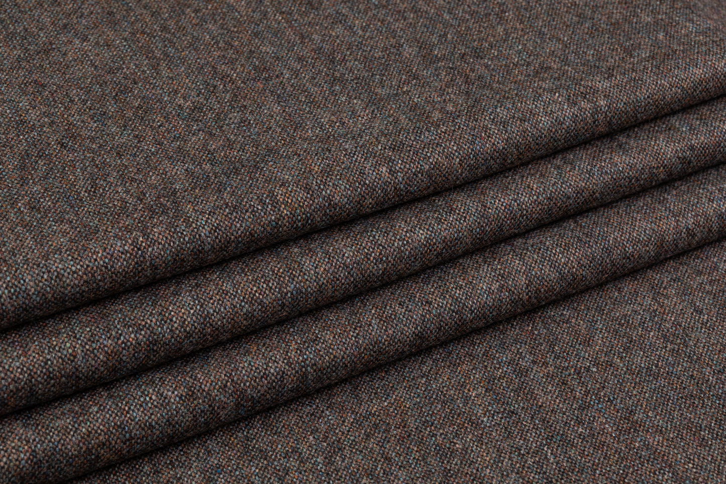 Italian Wool Tweed - Brown / Blue