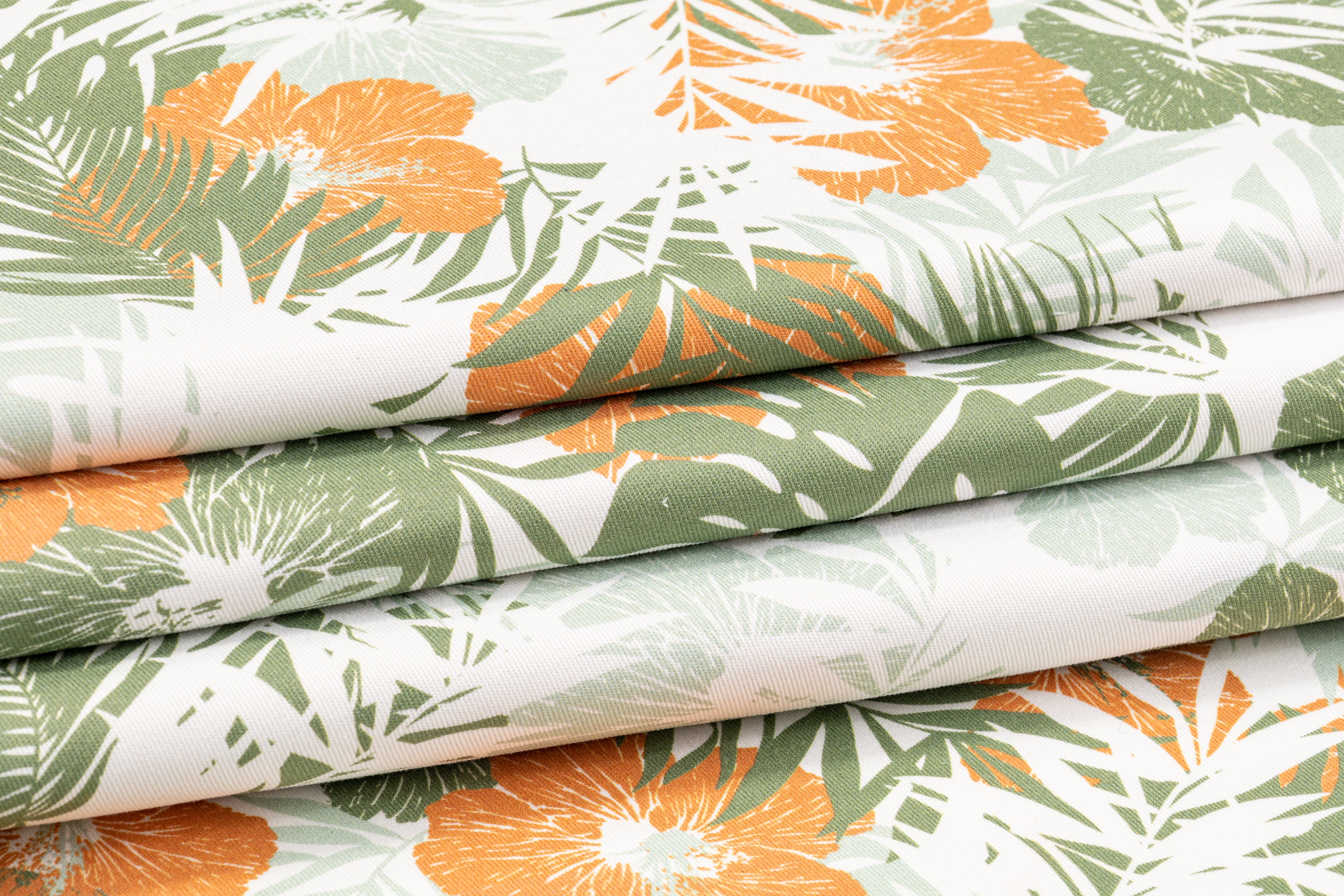 Tropical Floral Italian Cotton Denim - Multicolor