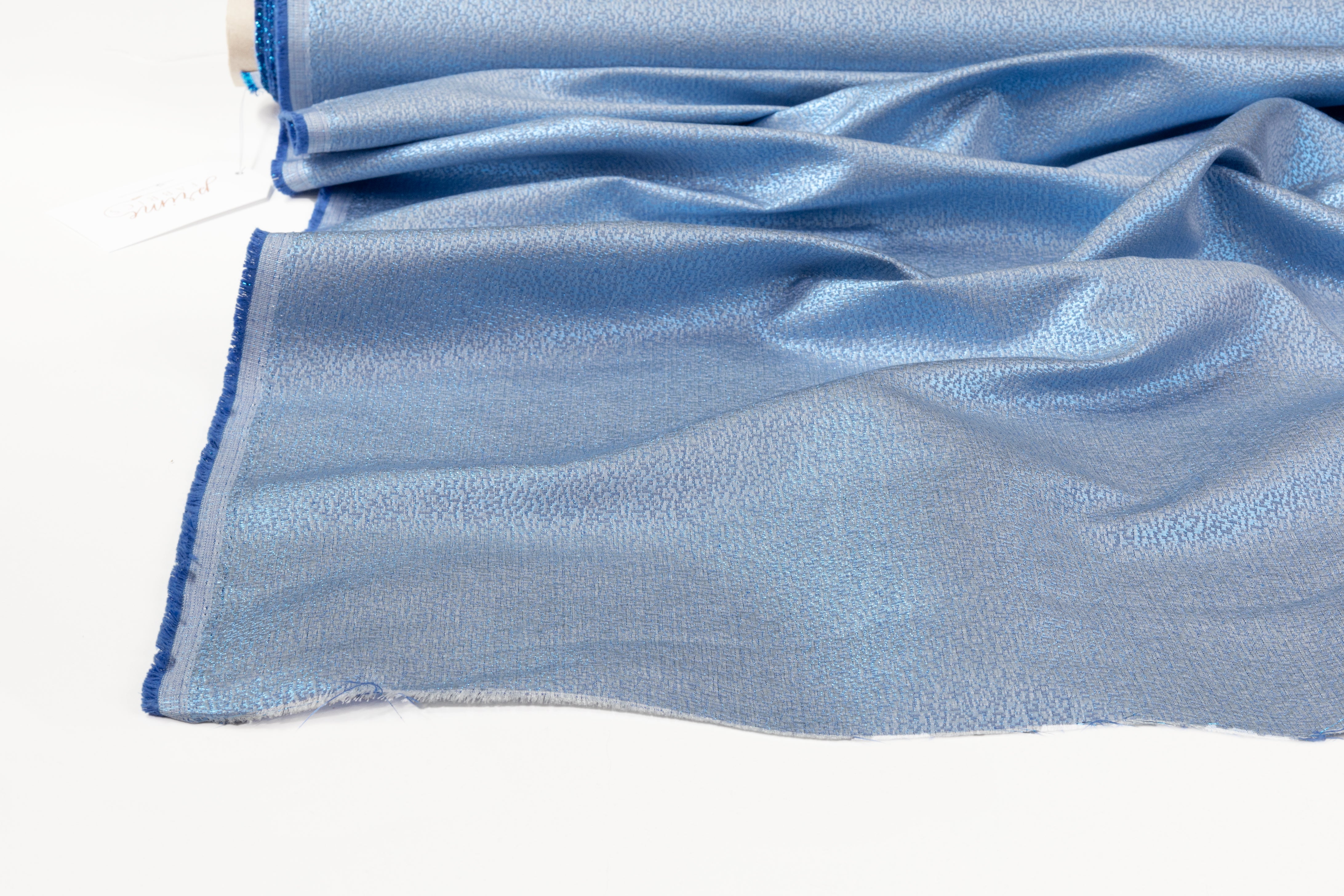 Metallic Brocade - Sky Blue