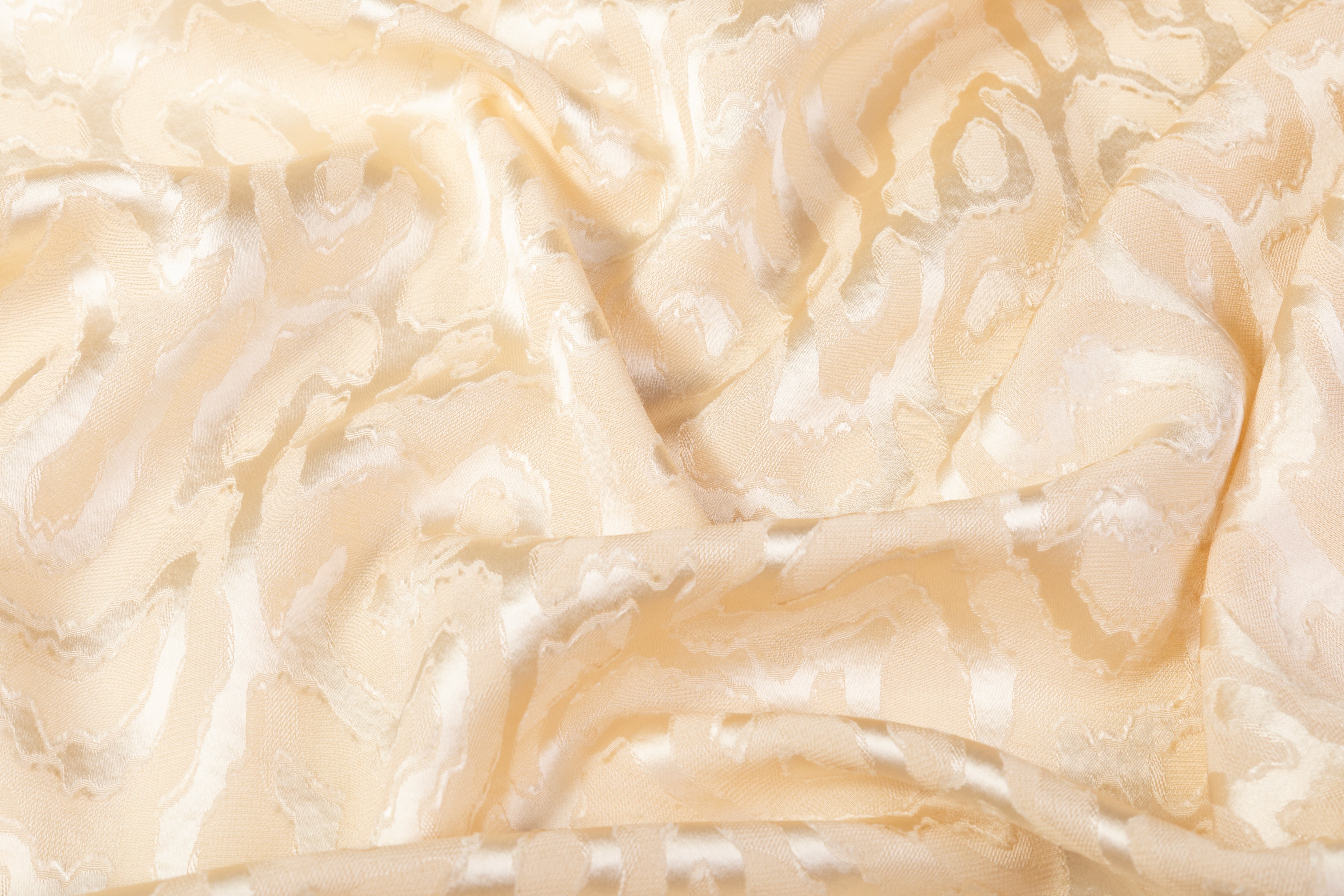 Italian Viscose Acetate Fil Coupé - Beige