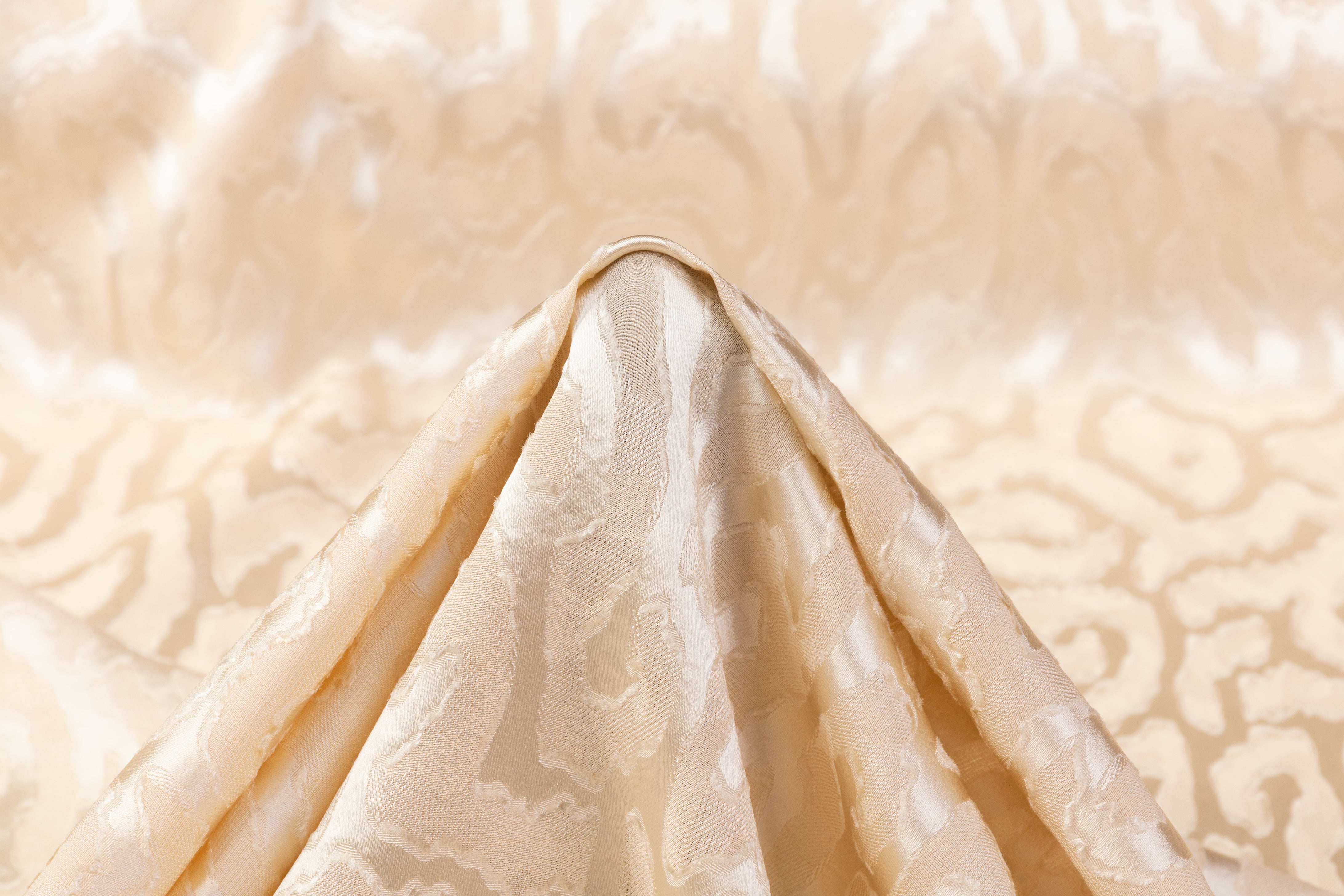 Italian Viscose Acetate Fil Coupé - Beige