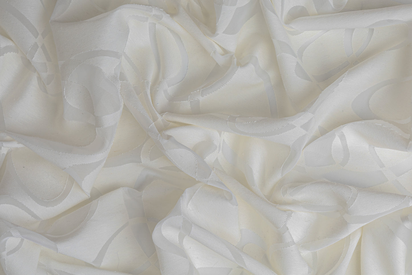 Abstract Italian Cotton Nylon Burnout - Ivory